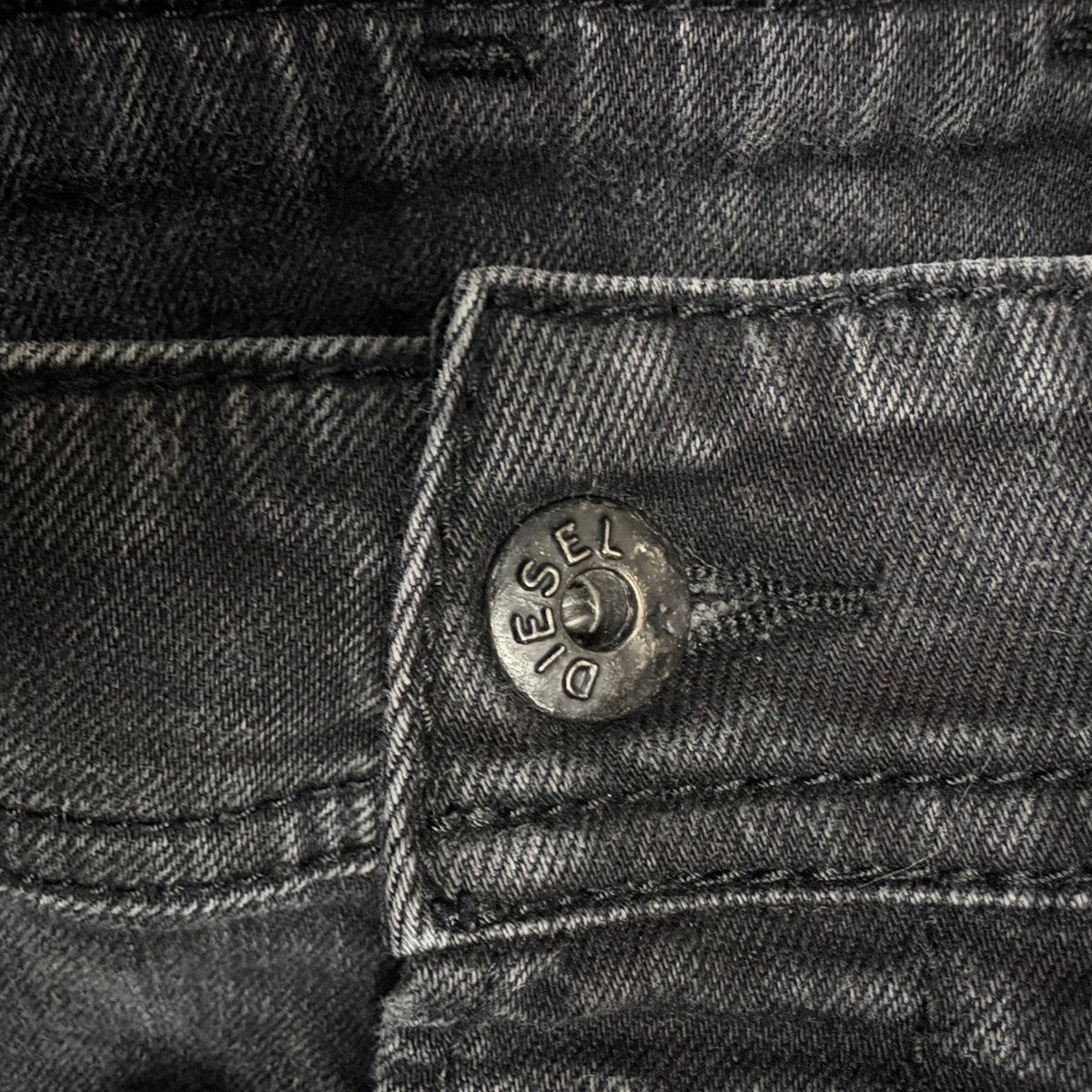Diesel Industries Sleenker Men's 38x32 Faded Black Slim Skinny Jeans Distressed