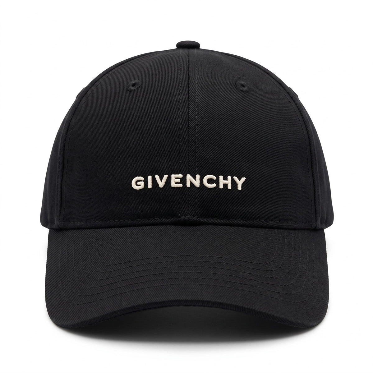 Givenchy Black Stitched Logo Strapback Hat Cap Luxury Casual Classic Preppy
