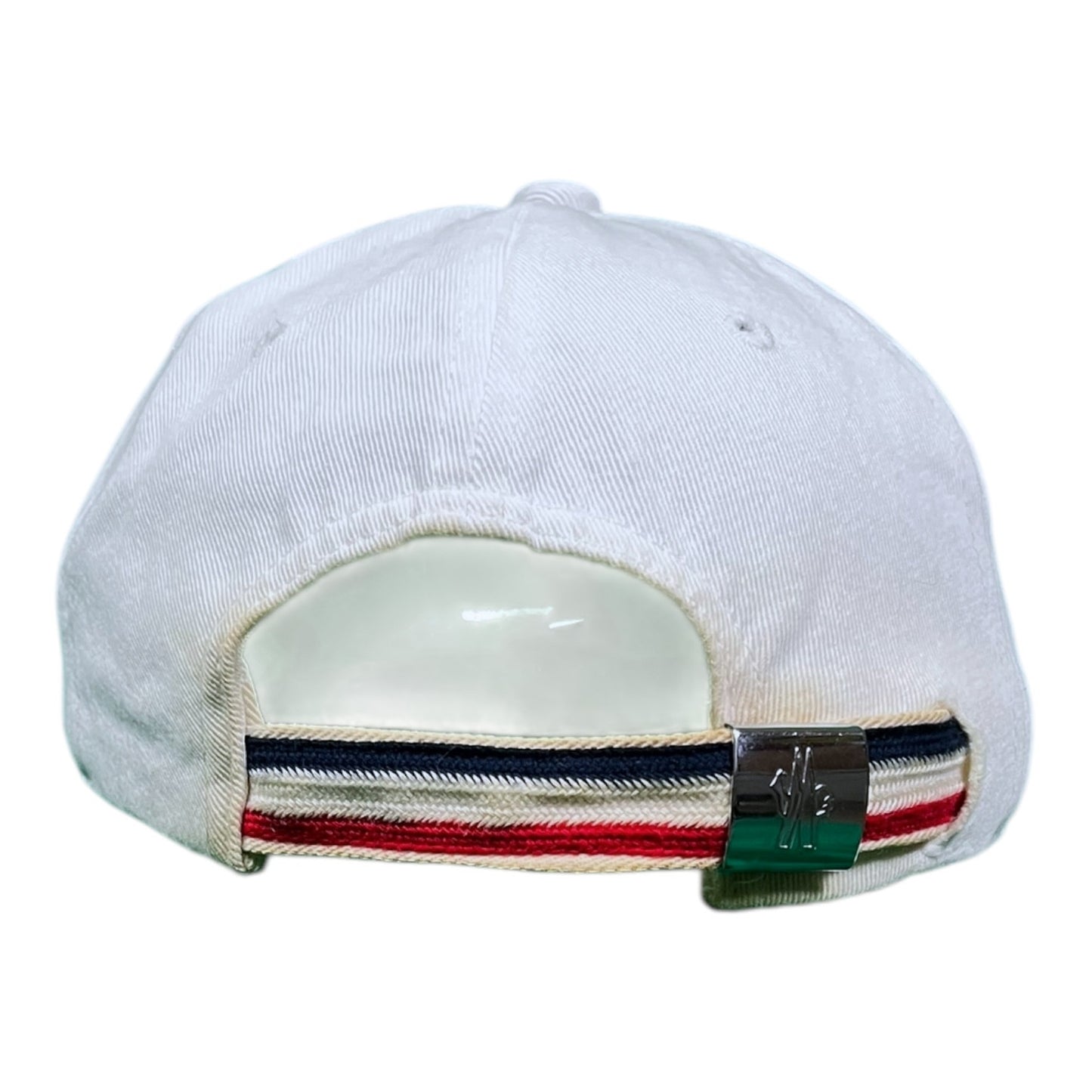 Moncler White Classic Logo Buckle Strapback Hat - $395 Retail