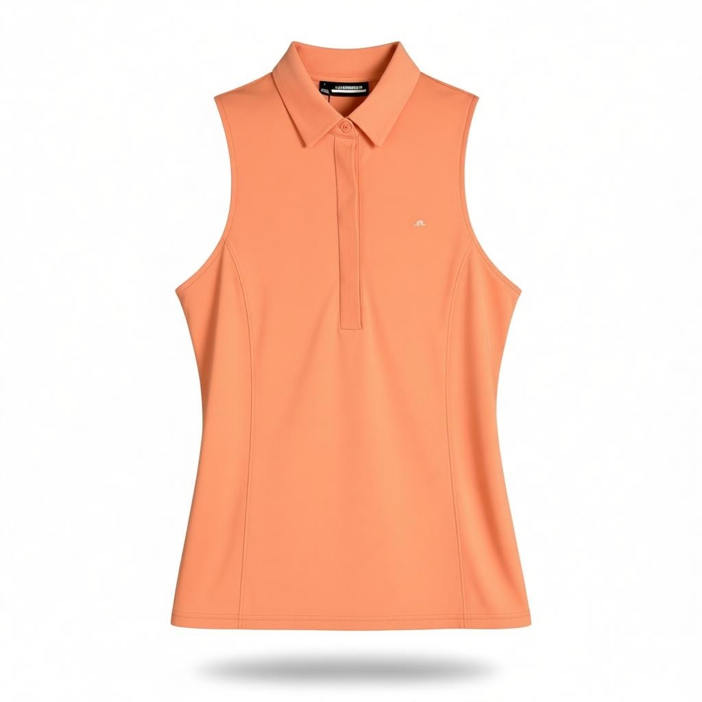 J. Lindberg Burnt Coral Dana Sleeveless Golf Polo Shirt