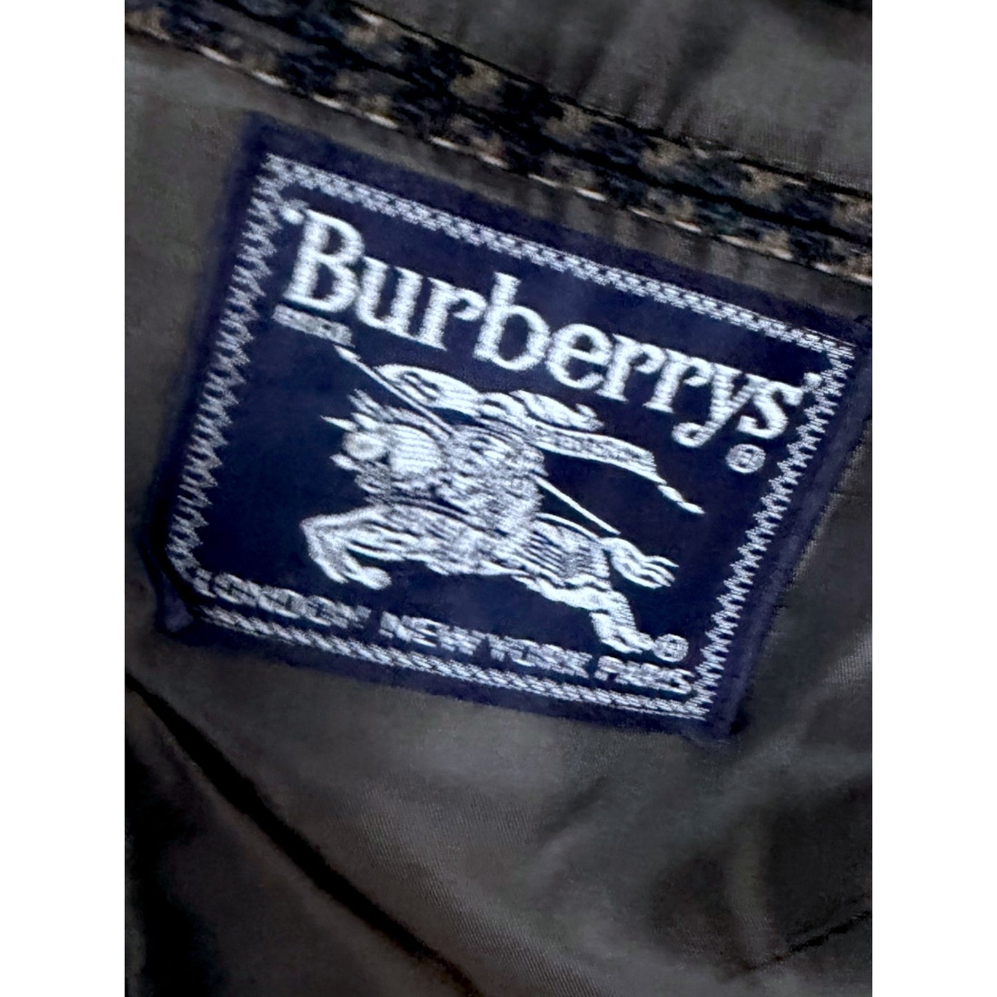 Vintage Men's Burberrys London 100% Tweed Wool Brown Houndstooth Blazer 42R