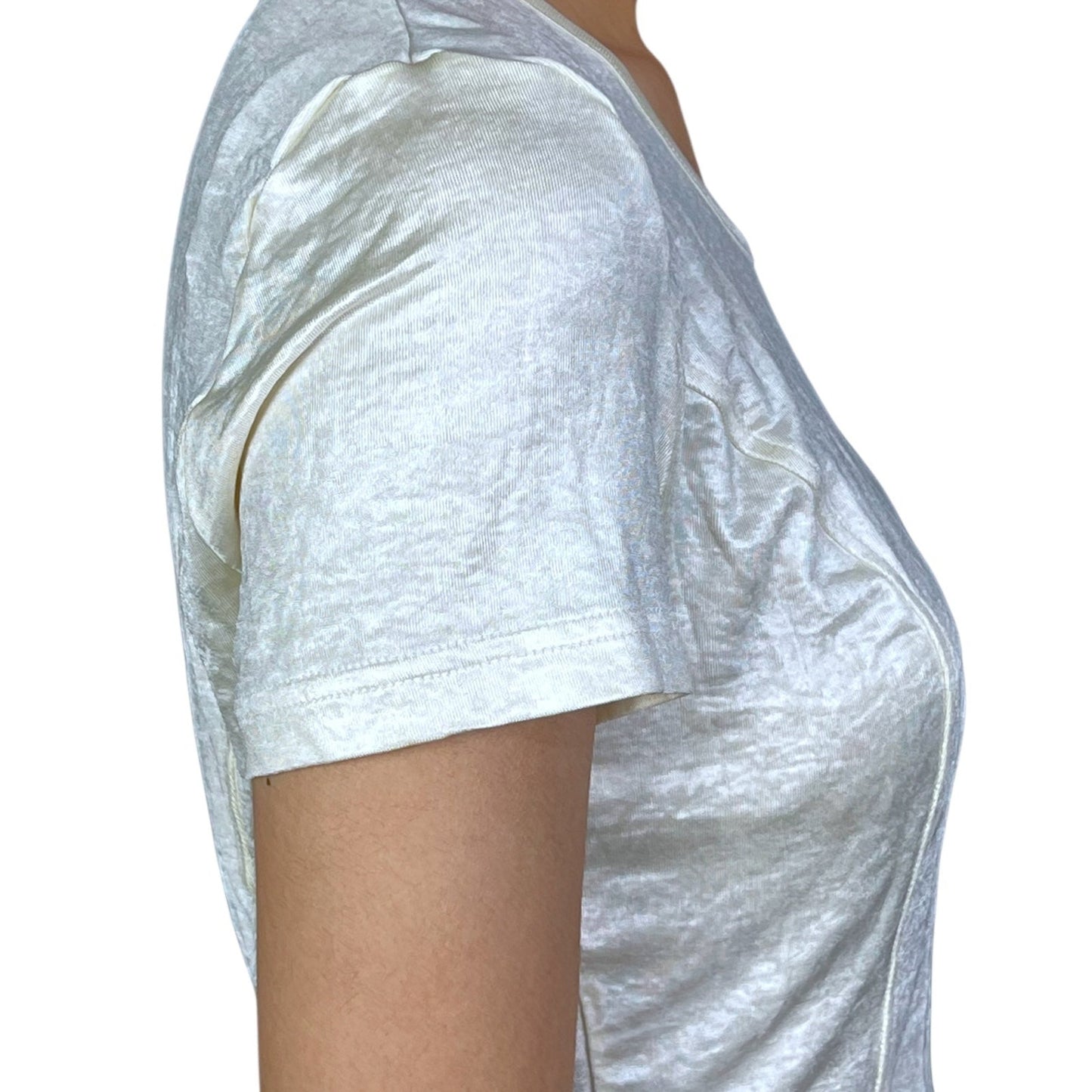 Versace Jeans Couture Womens Medium Vintage Shimmery Crop Top Shirt $200 Retail