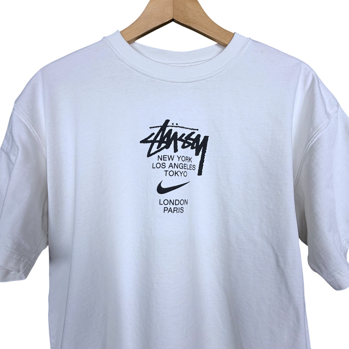 Stussy x Nike White Men's Medium T-Shirt Short Sleeve Cotton International