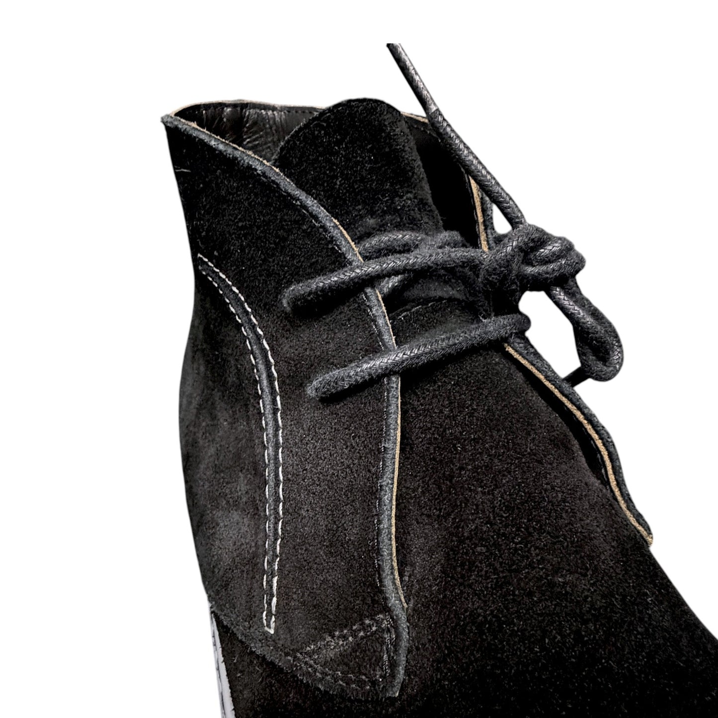 Salvatore Ferragamo Black Suede Leather Chukka Boots Men's EU 42 US 9 Luxury