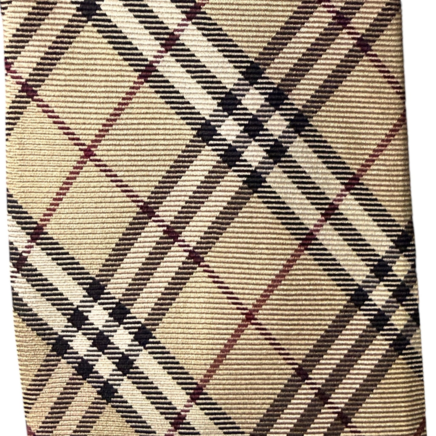 Burberry London 100% Silk Men's Necktie Nova Check Preppy Luxury Classic