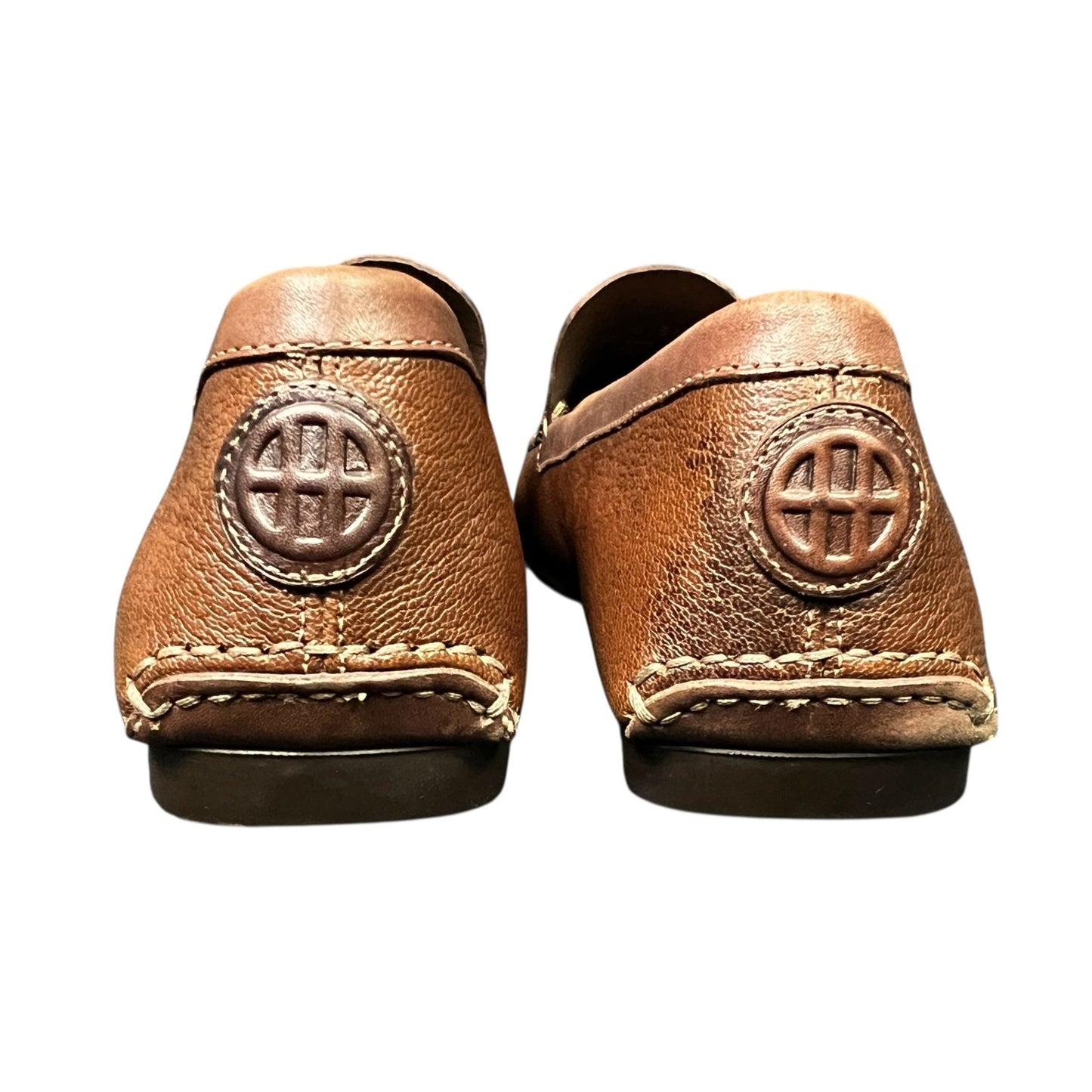 Boss Hugo Boss Brown Leather Men's Size 7 Driving Shoes Loafers Luxury Casual