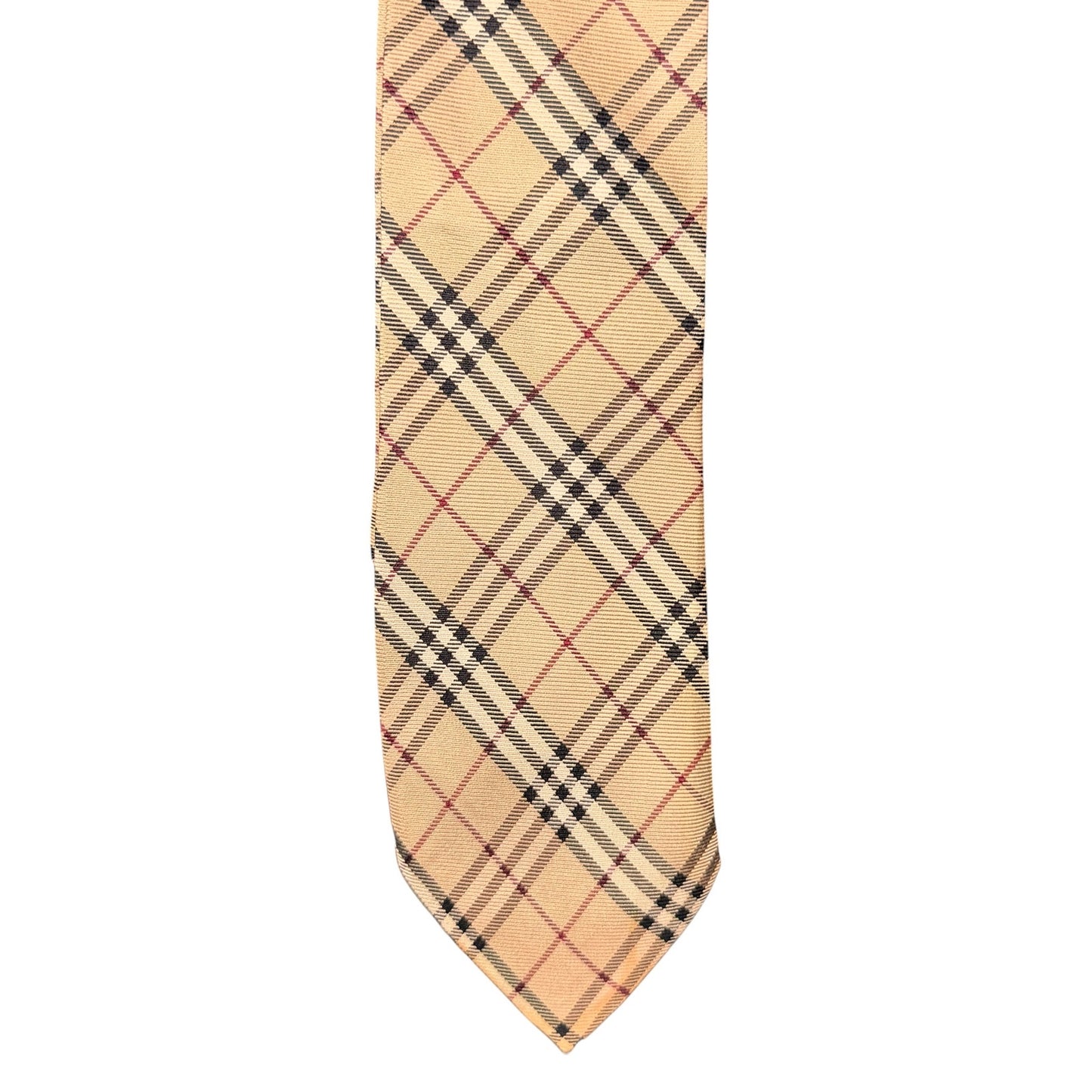 Burberry London 100% Silk Men's Necktie Nova Check Preppy Luxury Classic