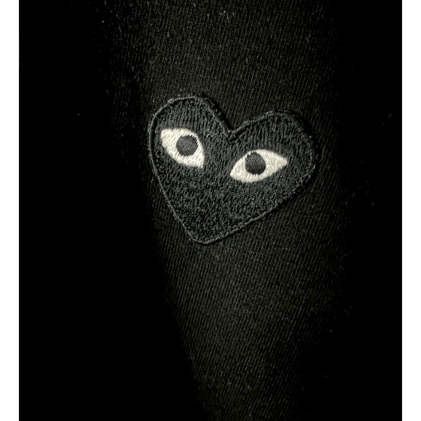 Comme Des Garcons Play Mens Medium Black Heart Eye Logo Short Sleeve T-Shirt CDG
