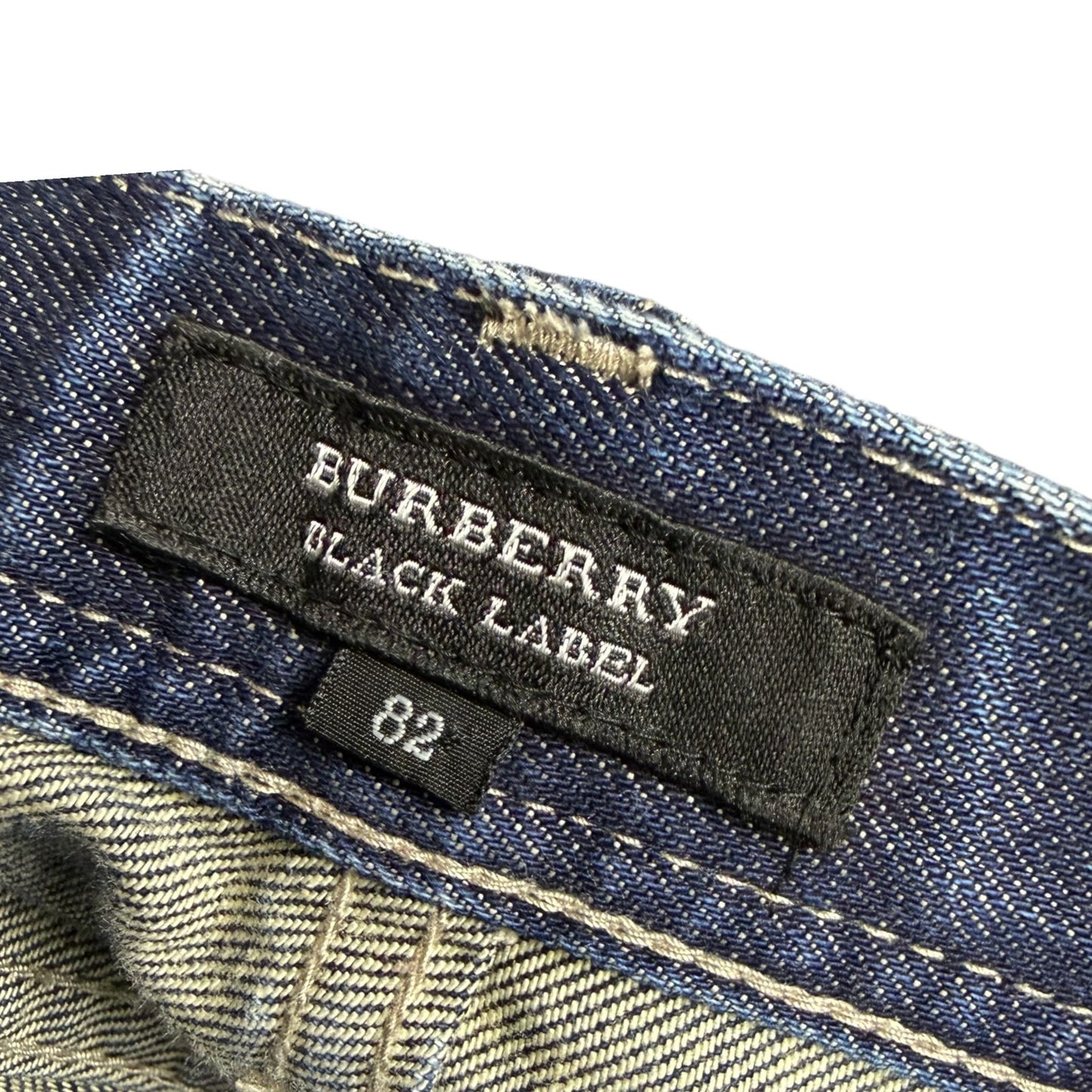 Vintage Burberry Black Label Japan Men's 32x28 Bootcut Flap Pocket Blue Jeans