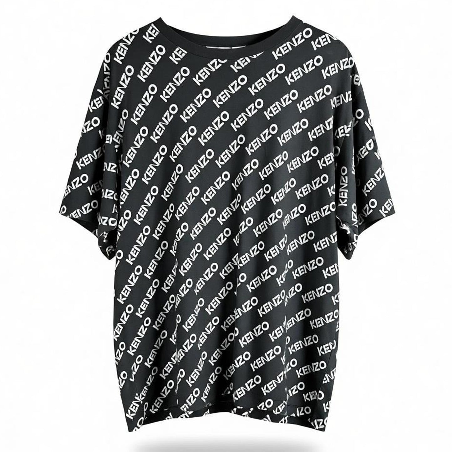Kenzo Paris Oversized All Over Print Dark Gray White Men's Medium T-Shirt $230
