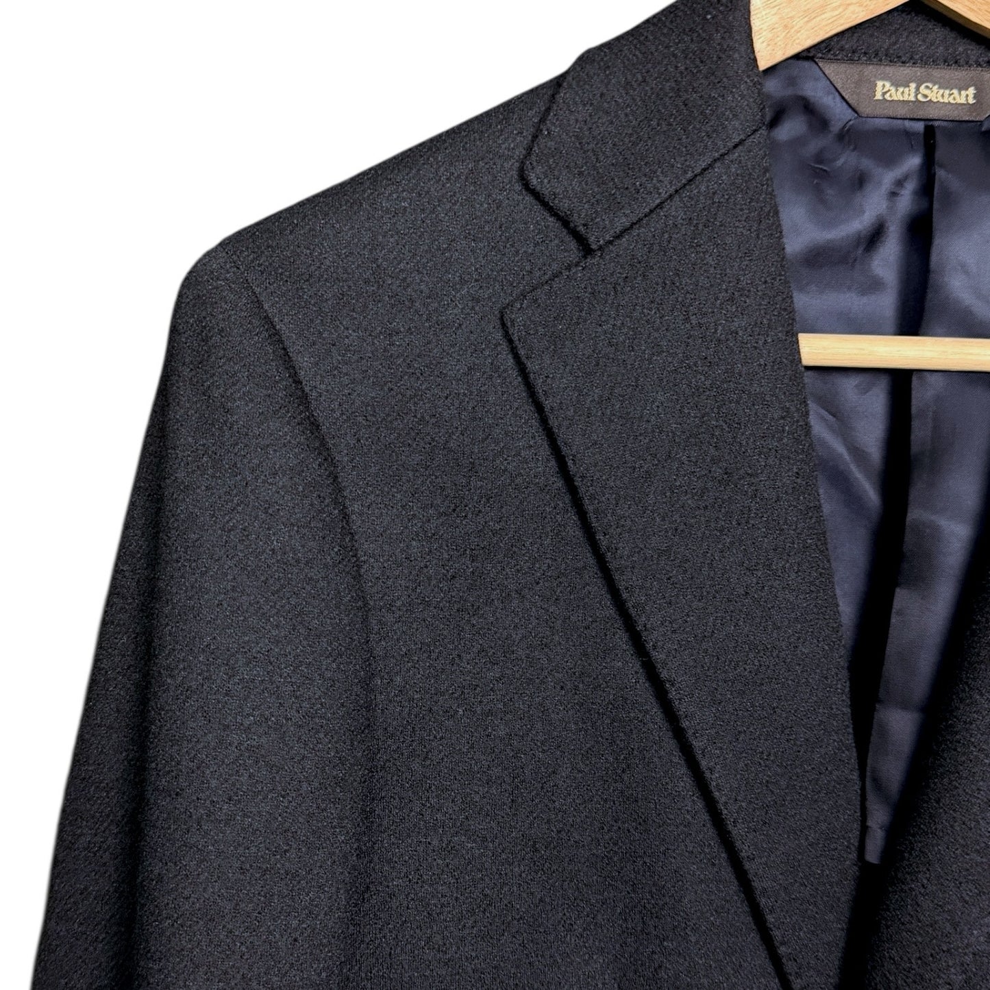 Paul Stuart Wool Cashmere Flannel Blue Sport Coat Blazer Size 44R $2,000 Retail