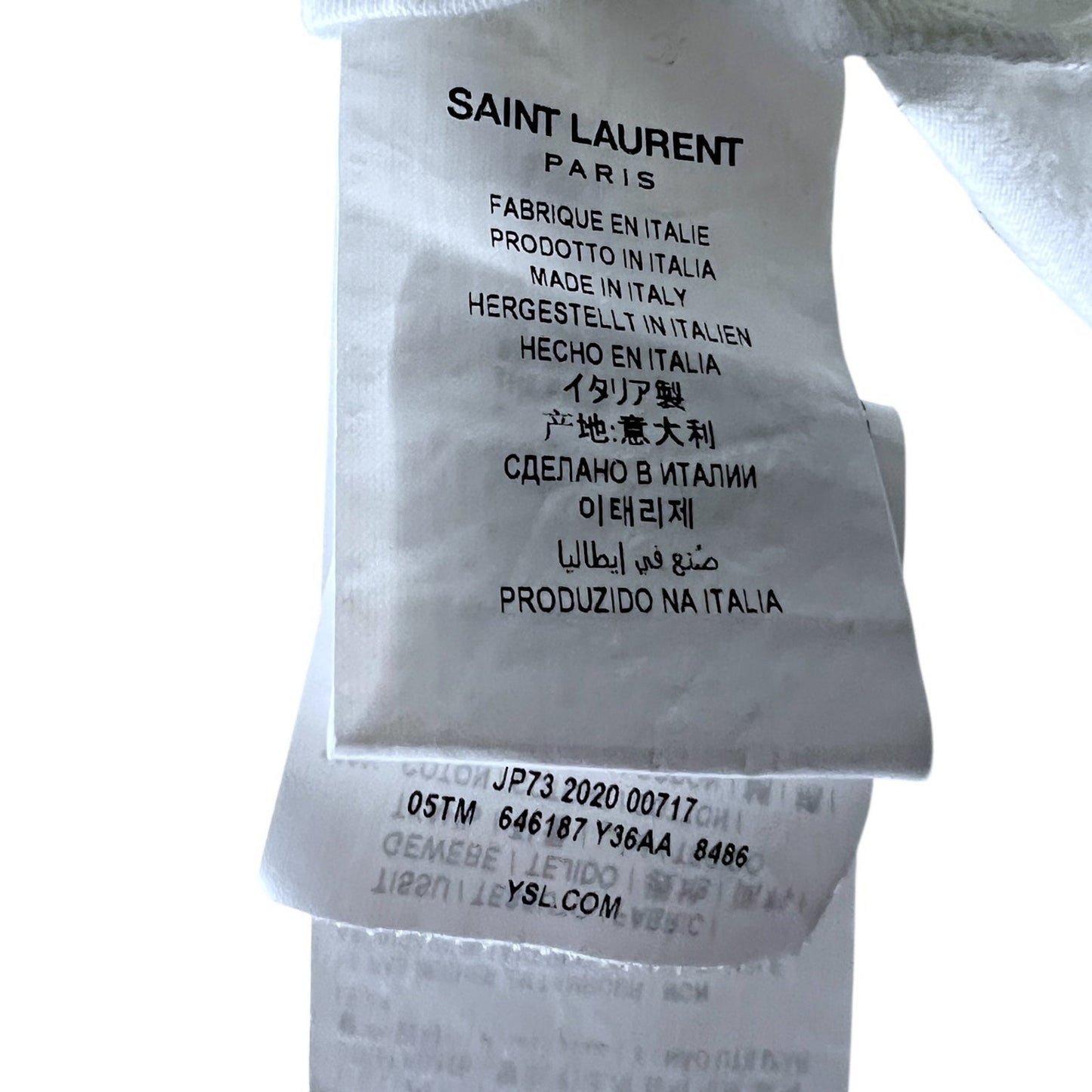 Saint Laurent Paris Women's Small Distressed Palm Tree VHS T-Shirt $430 Retail