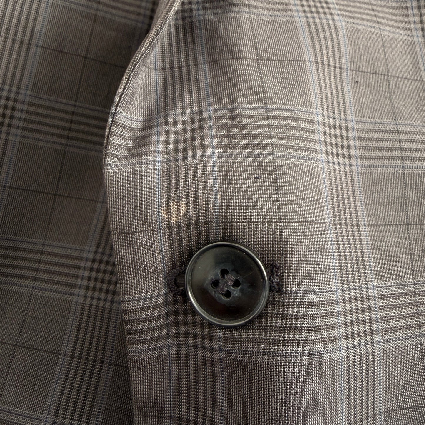 John Varvatos USA Men's 40R Dark Gray Blue Plaid Blazer Sport Coat Jacket