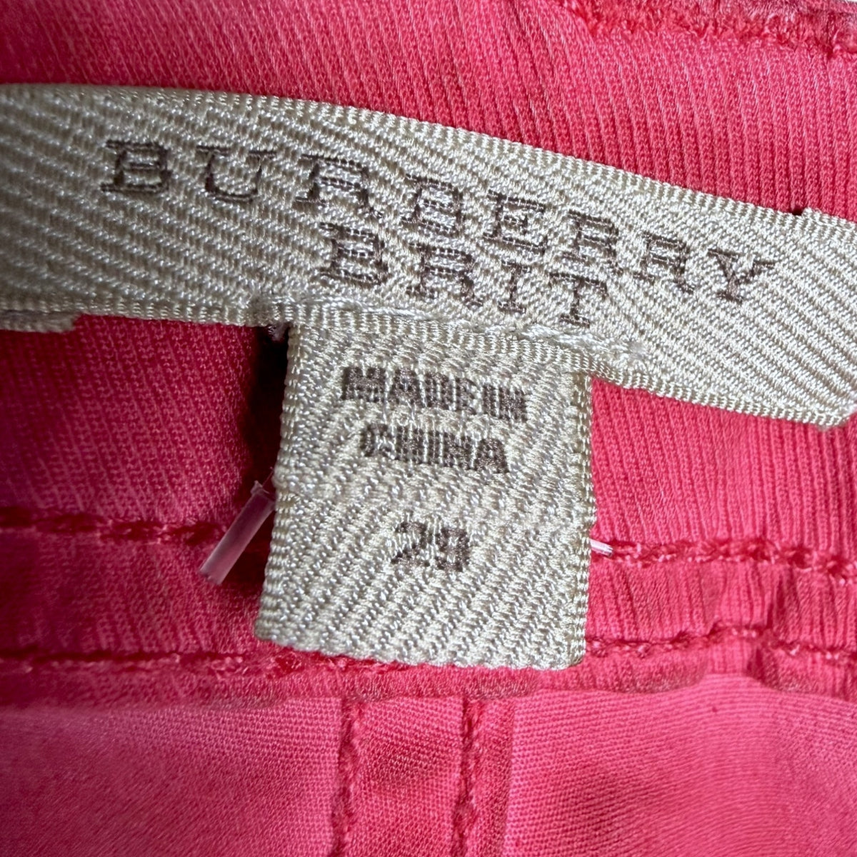 Burberry Brit Women's Westbourne Skinny Crop Pink Jeans 29x25 $425 Retail Luxury