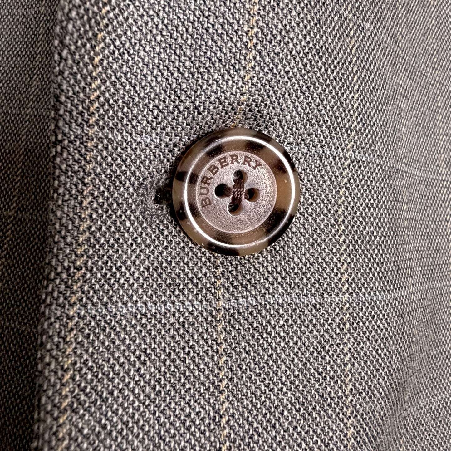 Burberry London Gray Blazer Plaid Silk Wool Men 42R Union Made USA Career Office