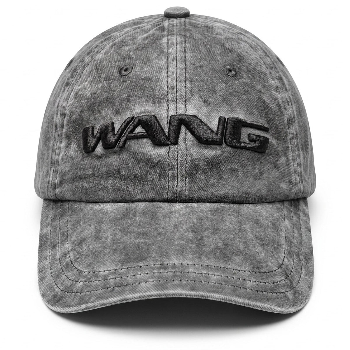 Alexander Wang Dark Gray Distressed Strapback Hat Men's EU 4 Luxury Adjustable