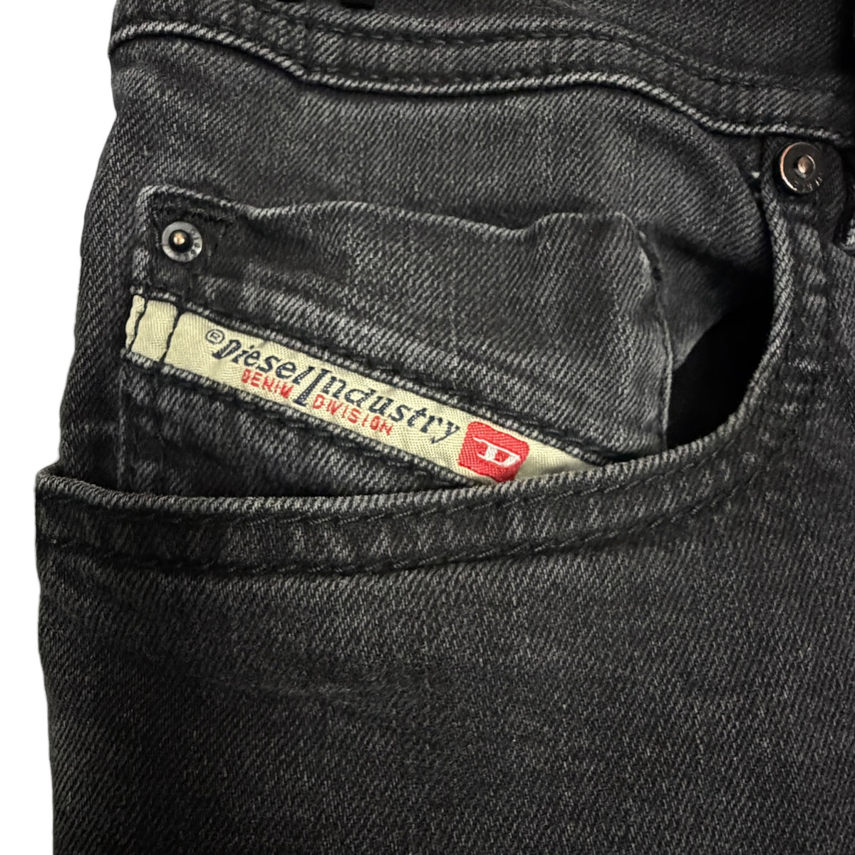 Diesel Industries Sleenker Men's 38x32 Faded Black Slim Skinny Jeans Distressed