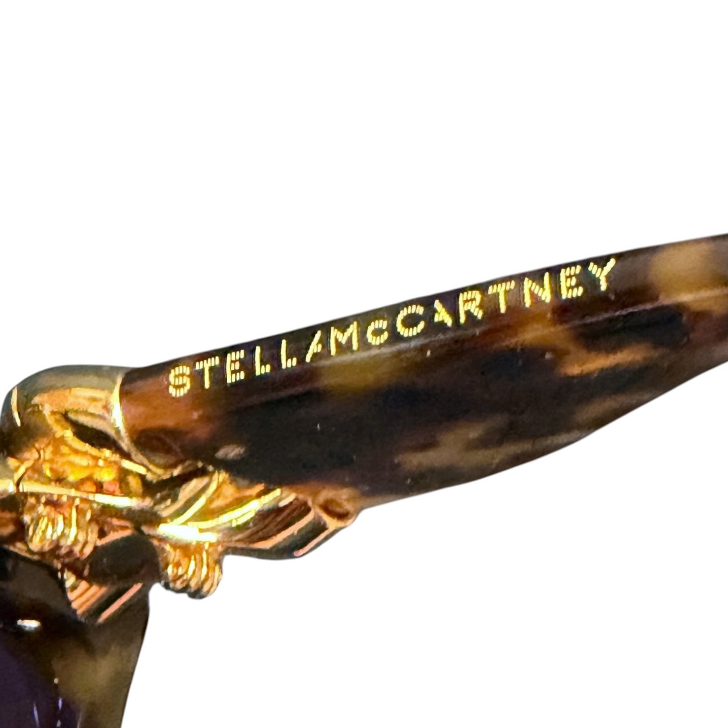 Stella McCartney Women's Brown Tortoise Shell Gold Chain 54mm Sunglasses Summer