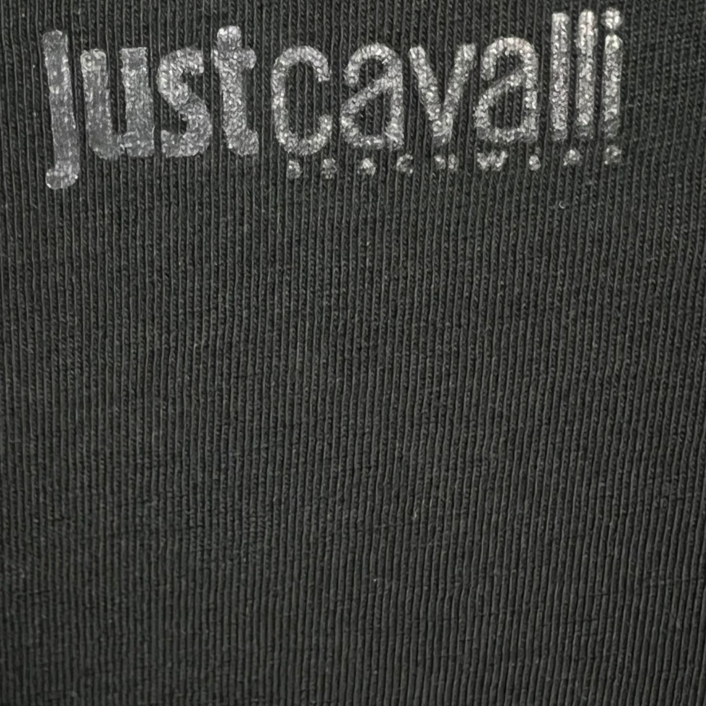 ust Cavalli Beachwear Men's XL Logo T-Shirt Palm Trees Black Vacation Summer