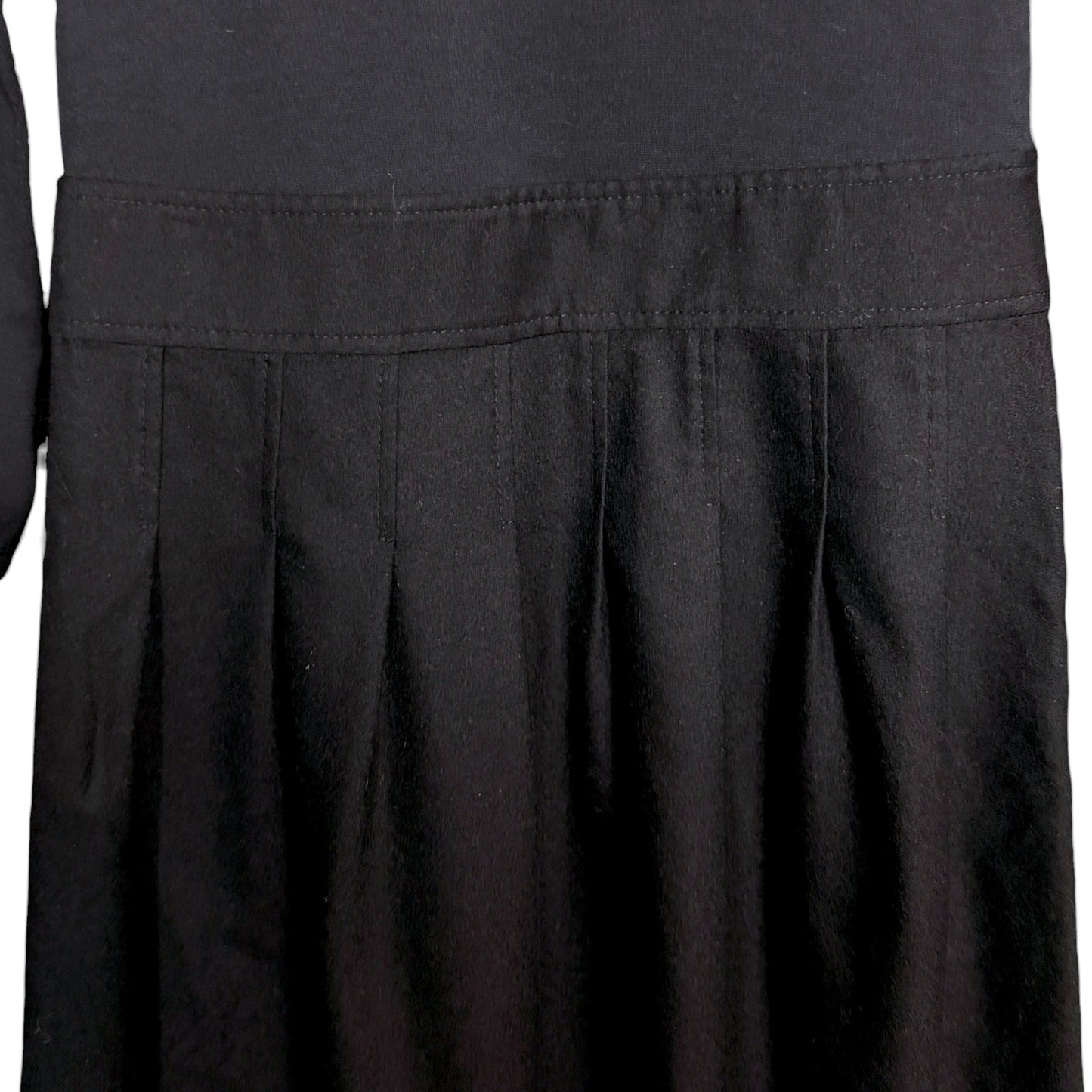 Theory Dress Women's 2 Black Wool Blend Knit Long Sleeve Scoop Neck Mini