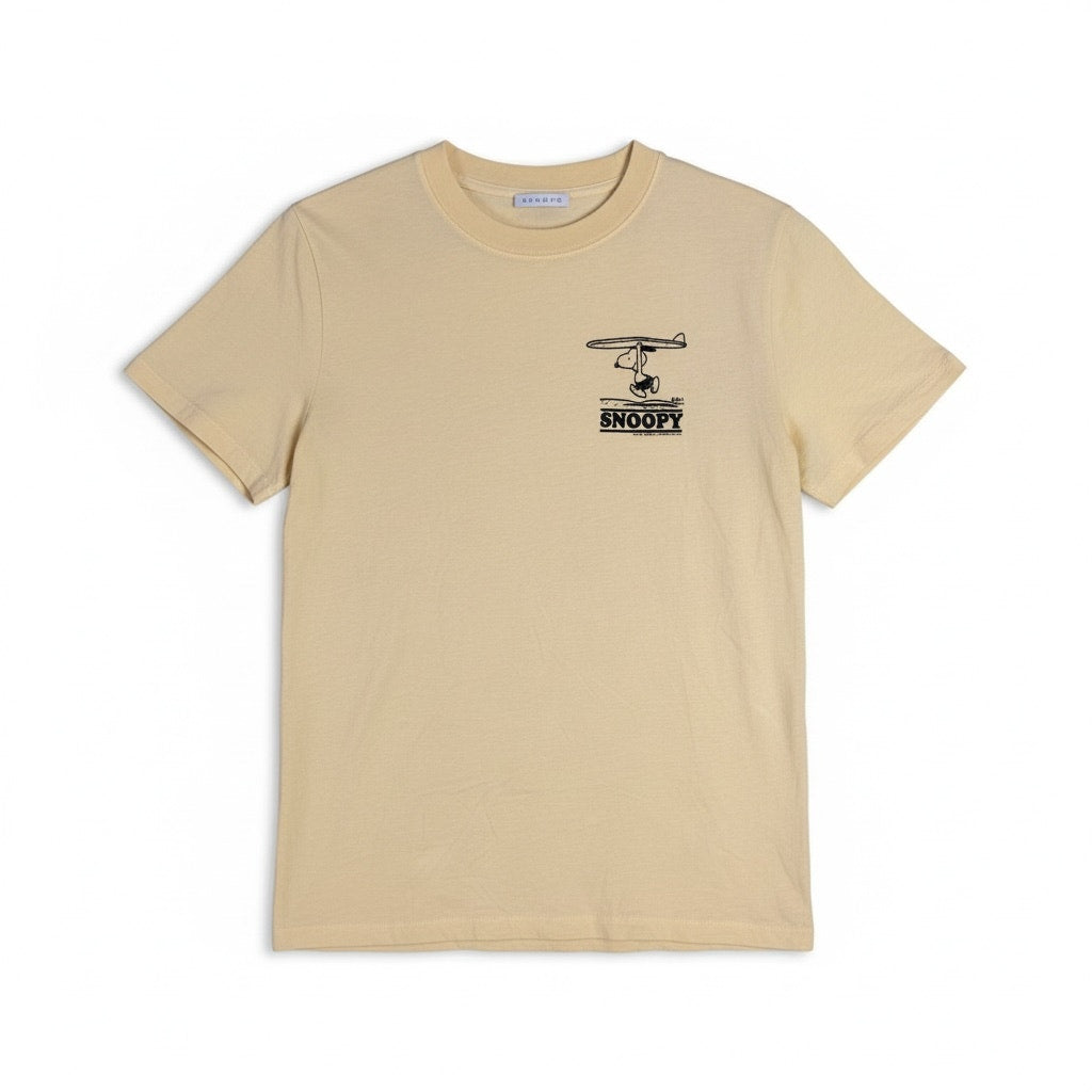 Sandro x Peanuts Snoopy Surf's Up! Yellow T-Shirt - $200 Retail