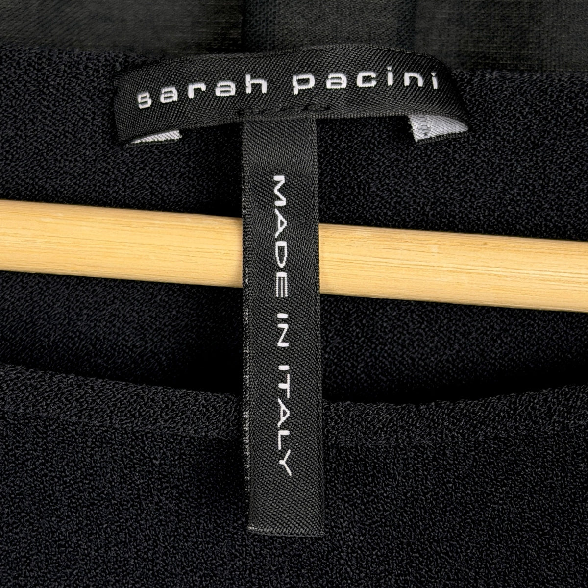 Sarah Pacini Italy Size OS Black White Striped Cropped Knit Top Layering Resort