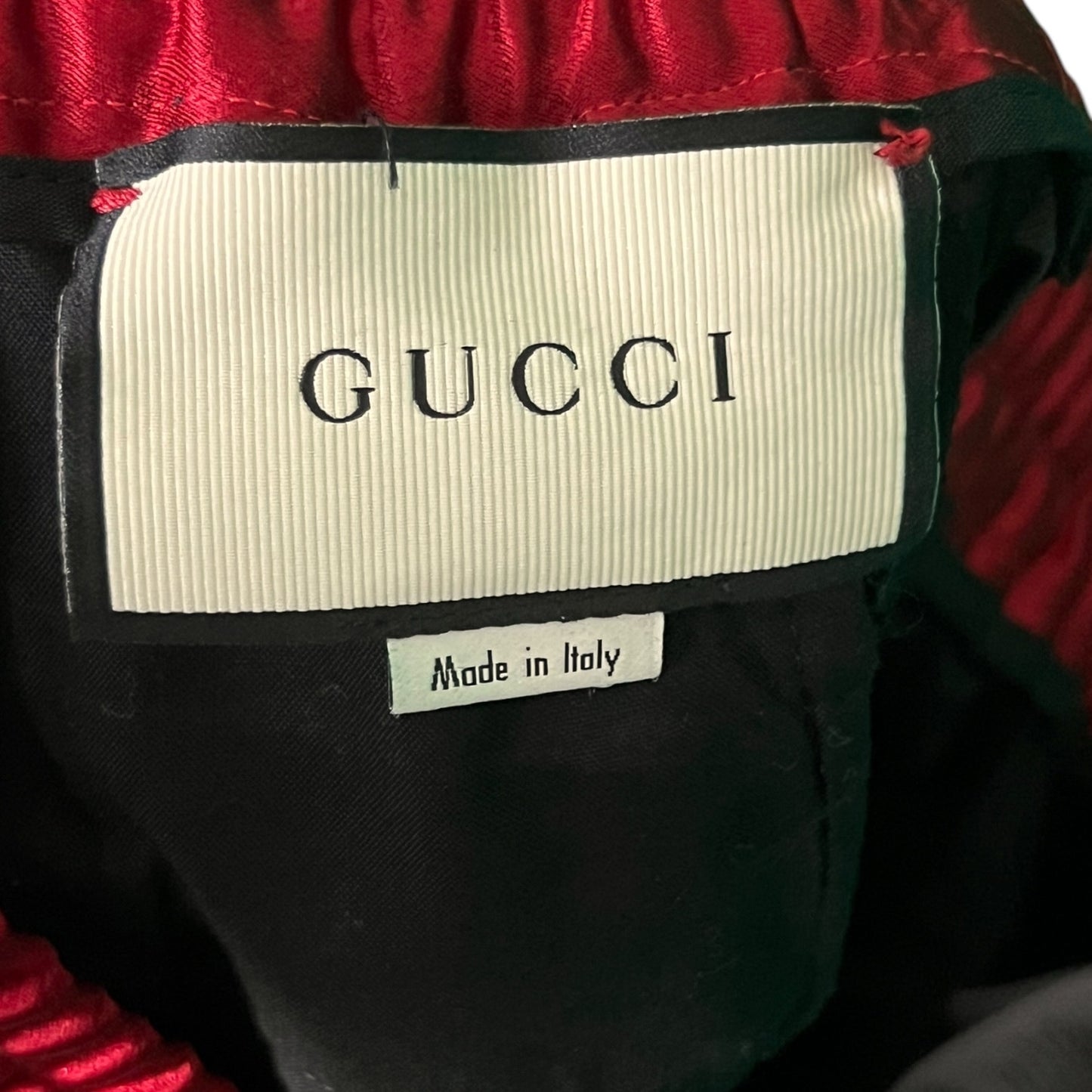 Gucci Black Acetate Jersey Logo Track Pants - $1,100 Retail