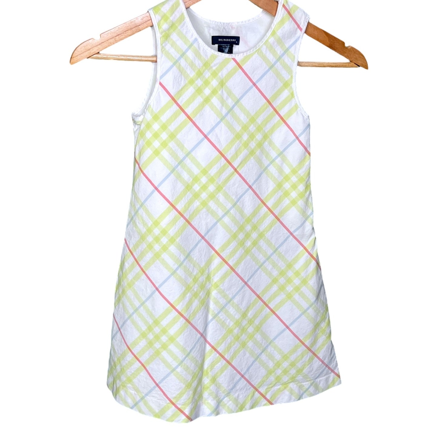Burberry Kids Classic Yellow White + Red Plaid Tartan Dress - $340 Retail