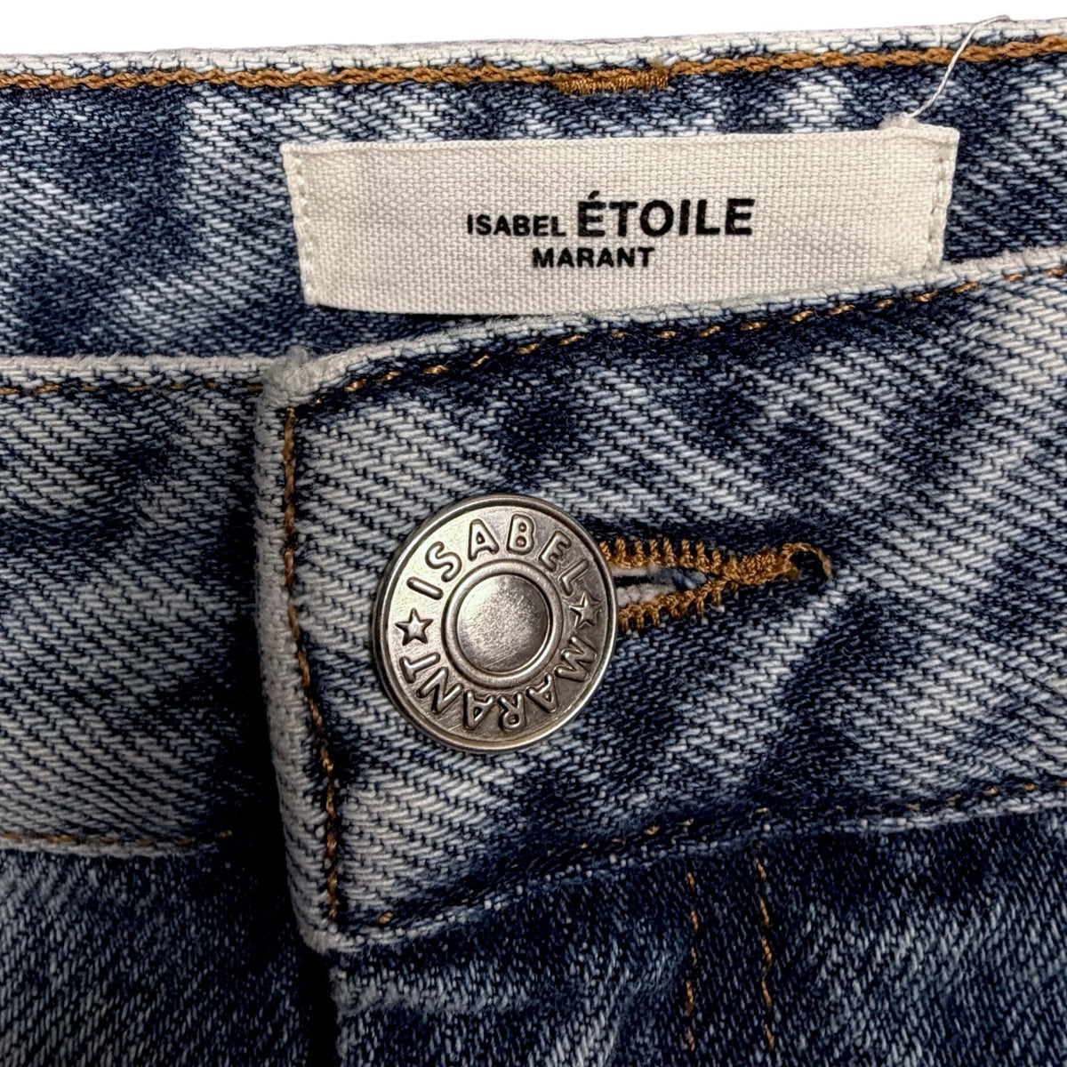 Isabel Marant Etoile Straight Leg High Rise Jeans US 2/4 Light Utility Pockets