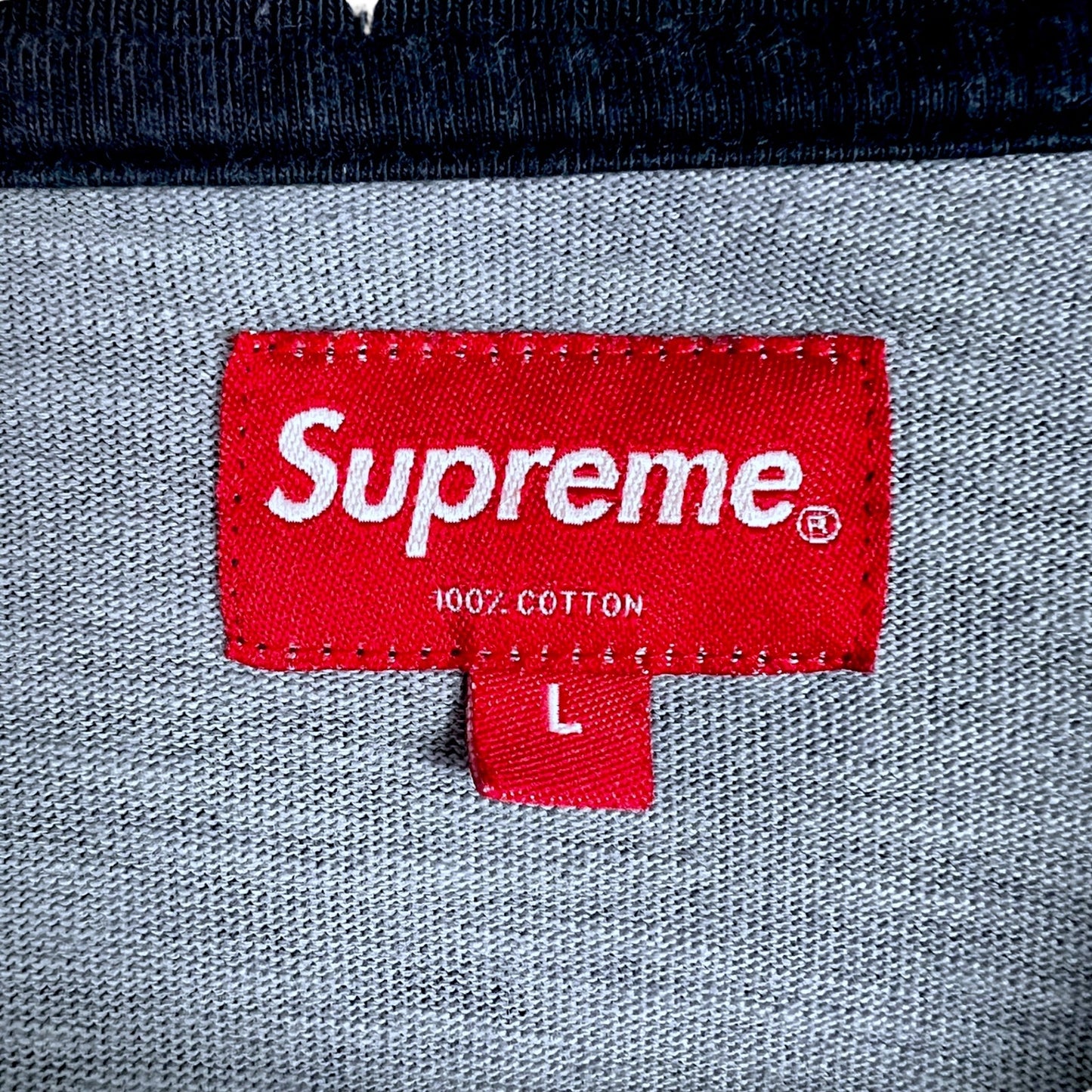 Supreme SS 2019 Blue Digi Camo Logo Tag Men's Large Ringer Pocket T-Shirt Casual