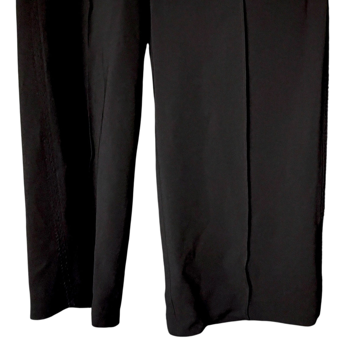 08Sircus Japan Black Wide Leg Elastic Waist Black Women's Pants $300 Retail