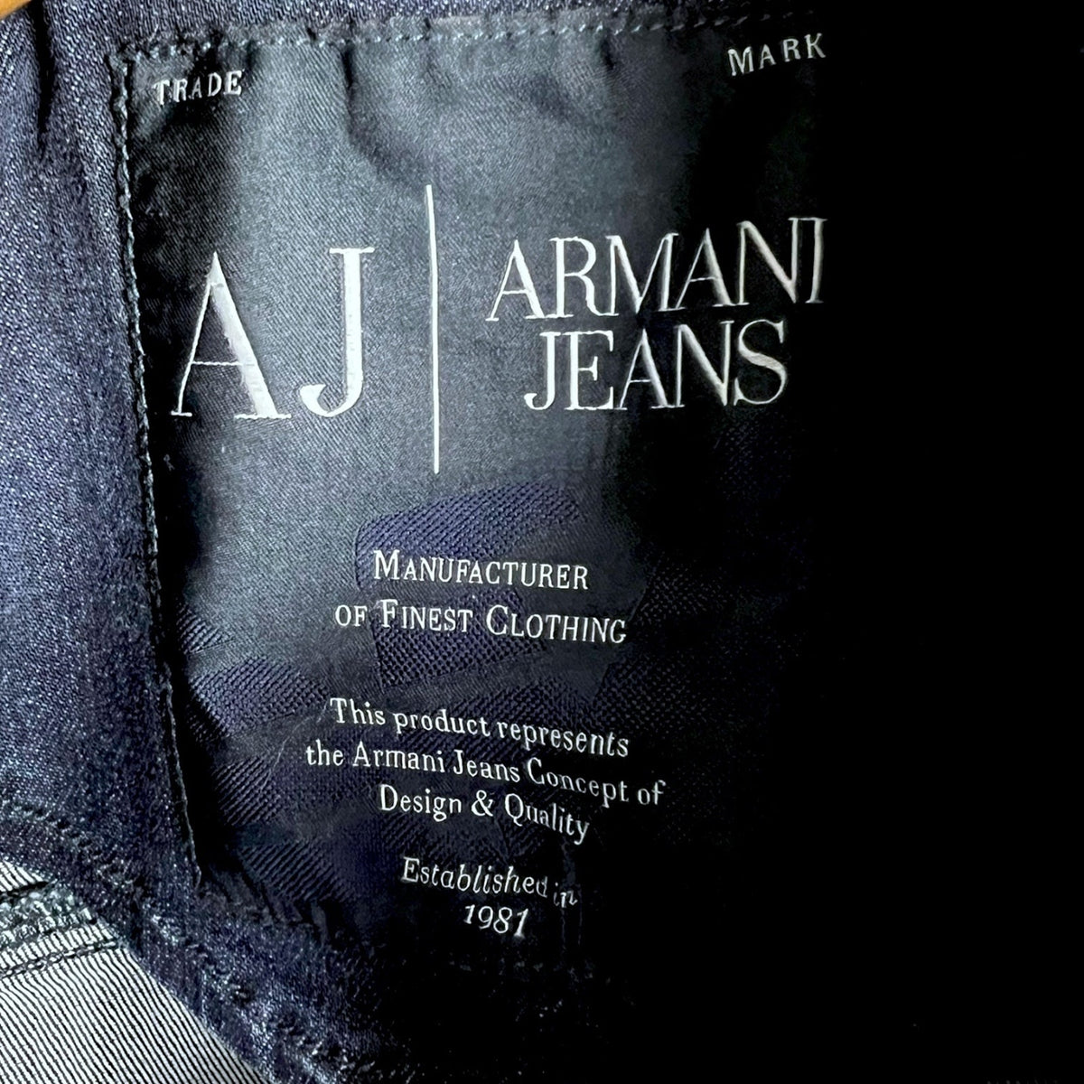 Armani Jeans Varsity Style Zip-Up Denim Jacket Men's Small $325 Retail Luxury
