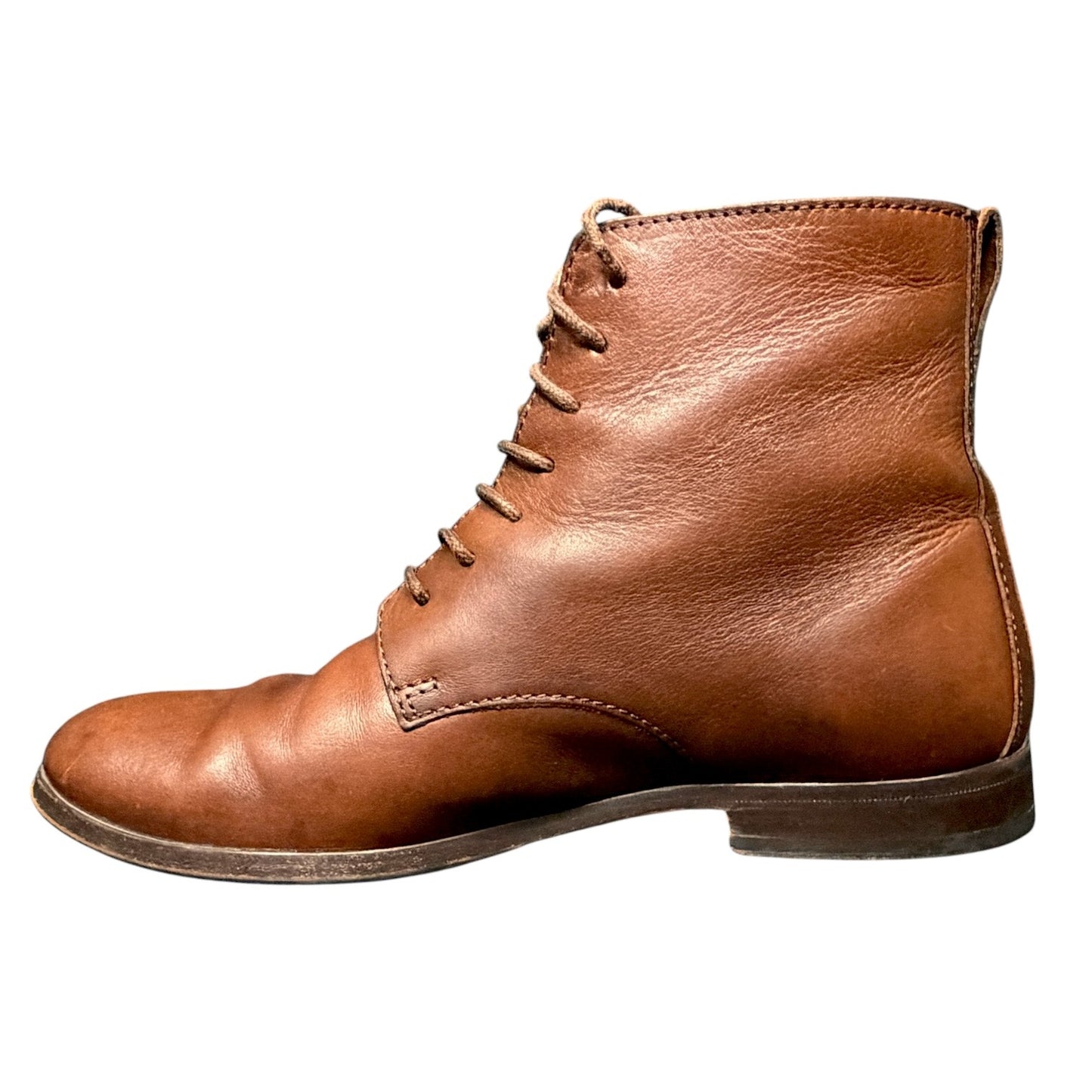 A.P.C. Brown Combat Ankle Lace Up Leather Boots Men's US 8 EU41 Retail $400 APC