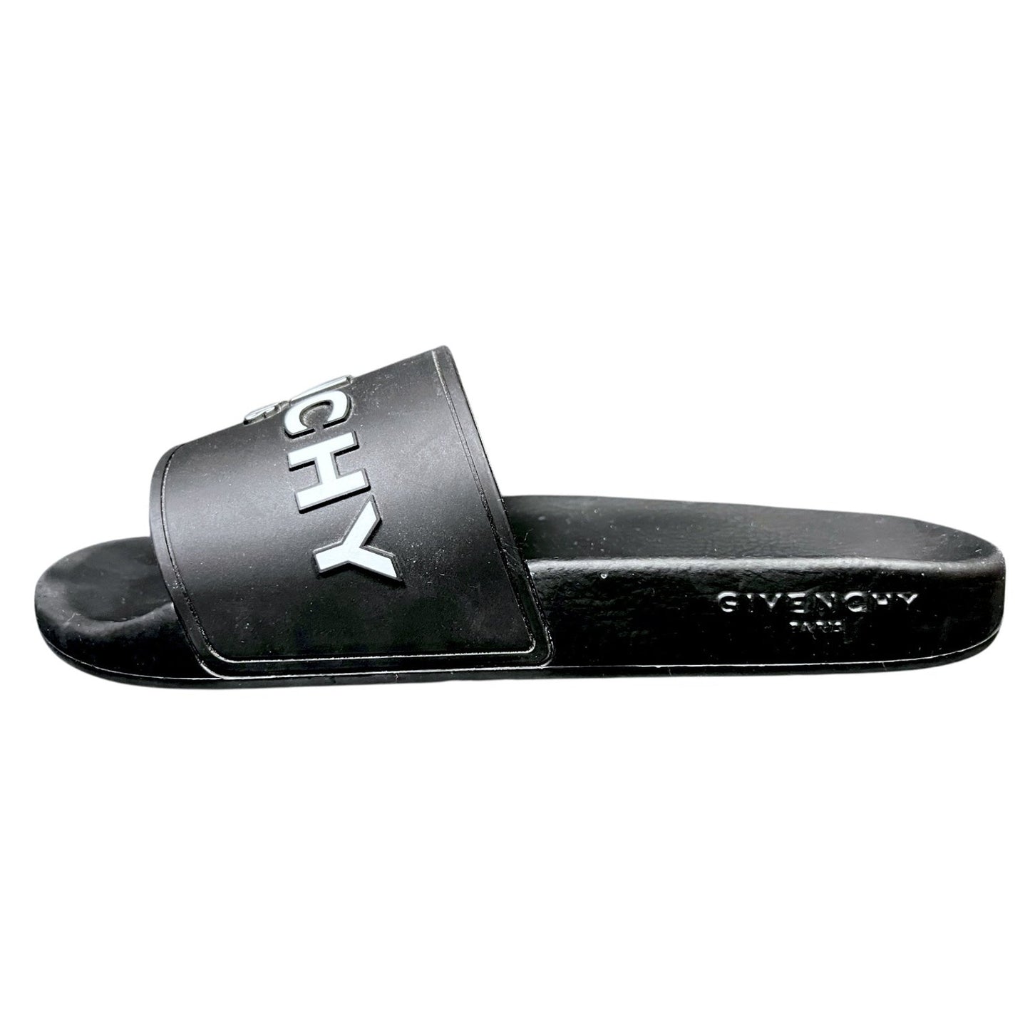 Givenchy Paris Black Rubber Slide Sandals Pool Men's US 10 EU 43 $350 Retail