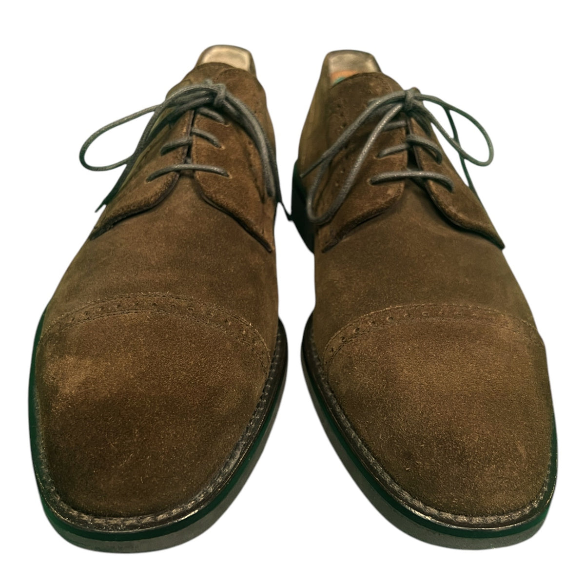 Bruno Magli Talbot Lace Up Brown Suede Men's 10.5 Oxfords Work Office Going Out