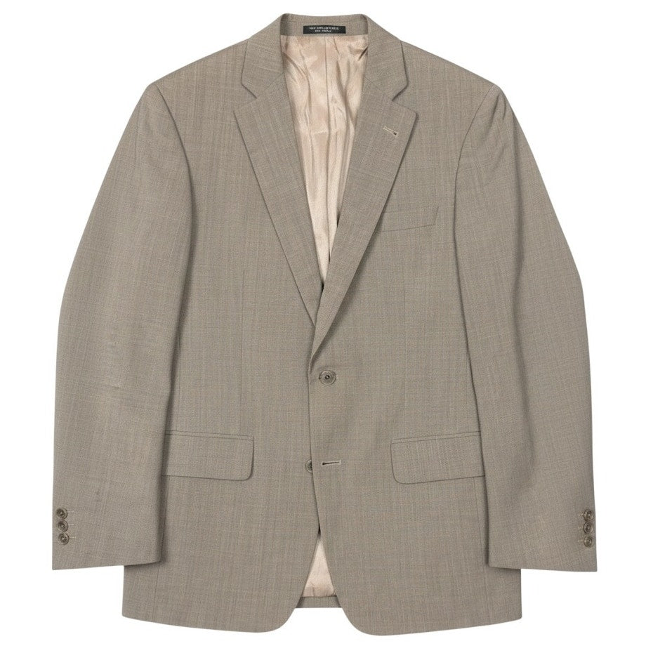 John Varvatos USA Tailored Brown Bedford Wool Blend Blazer 36S Office Work