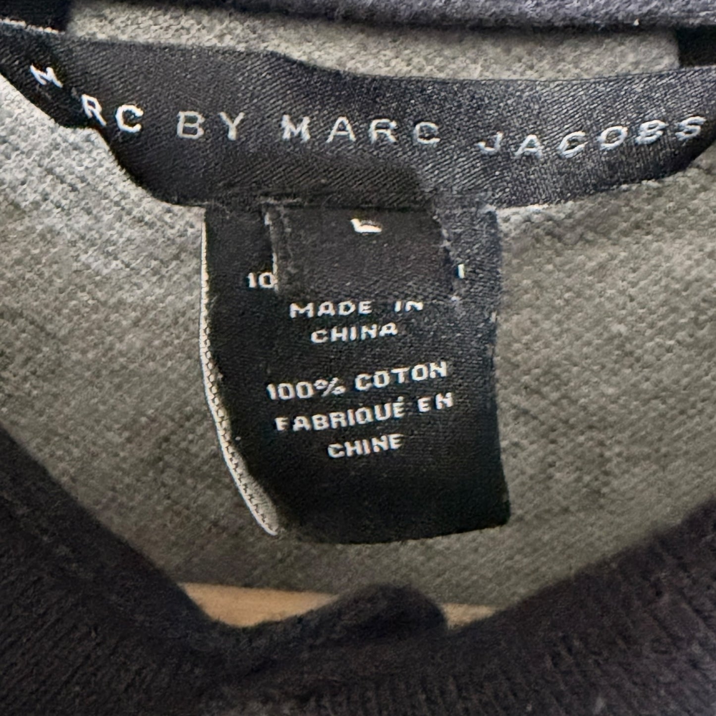 Marc Jacobs Paisley Print Gray Polo Navy Blue Trim Mens Large Preppy Work Casual