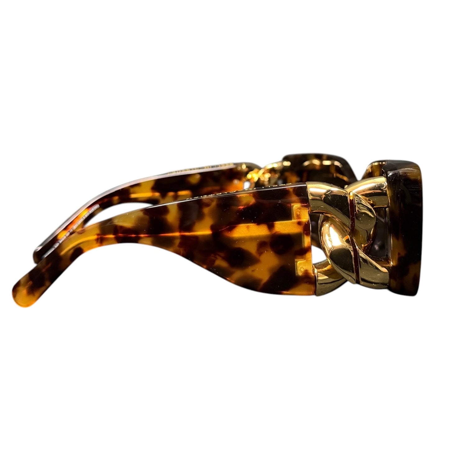 Stella McCartney Women's Brown Tortoise Shell Gold Chain 54mm Sunglasses Summer