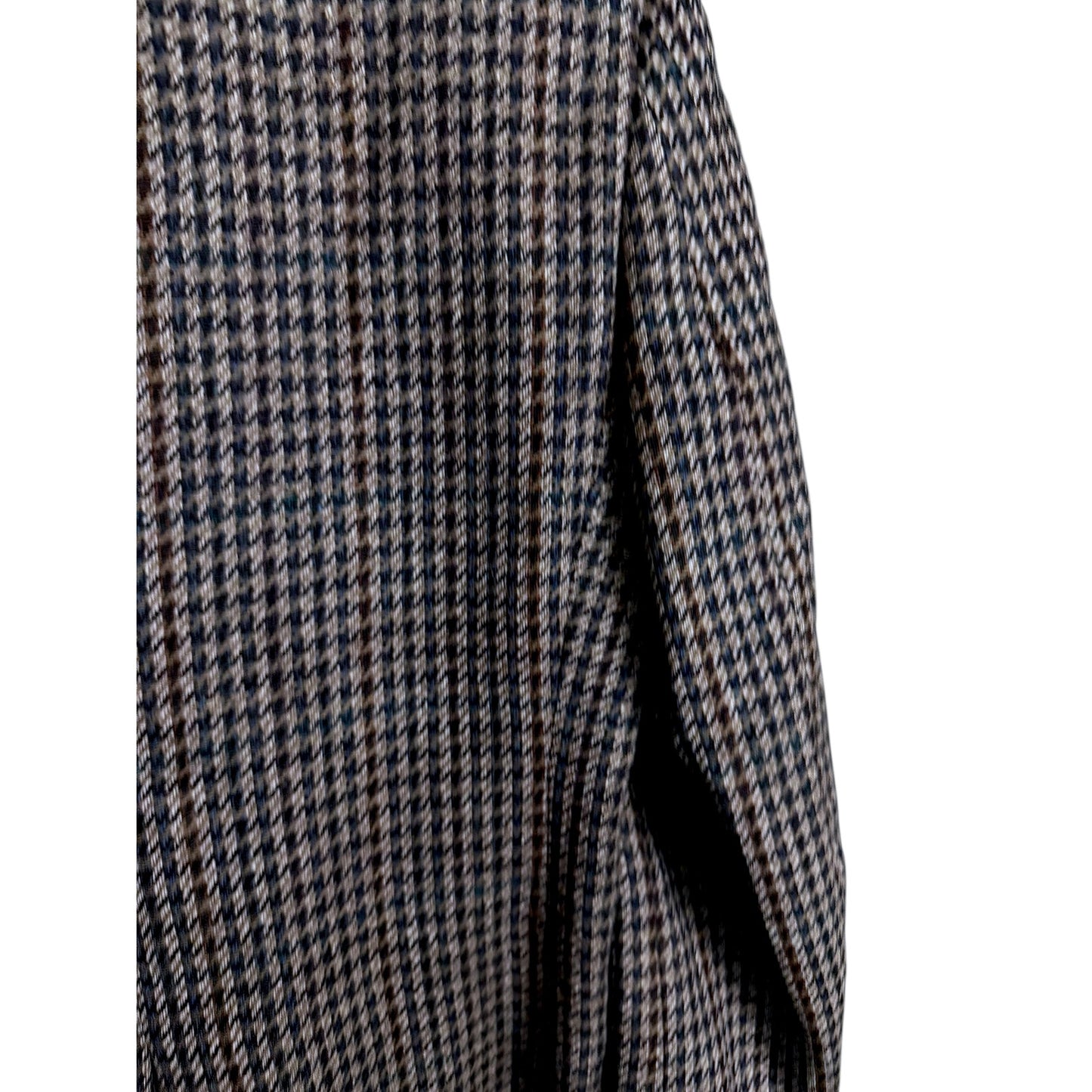 Vintage Men's Burberrys London 100% Tweed Wool Brown Houndstooth Blazer 42R
