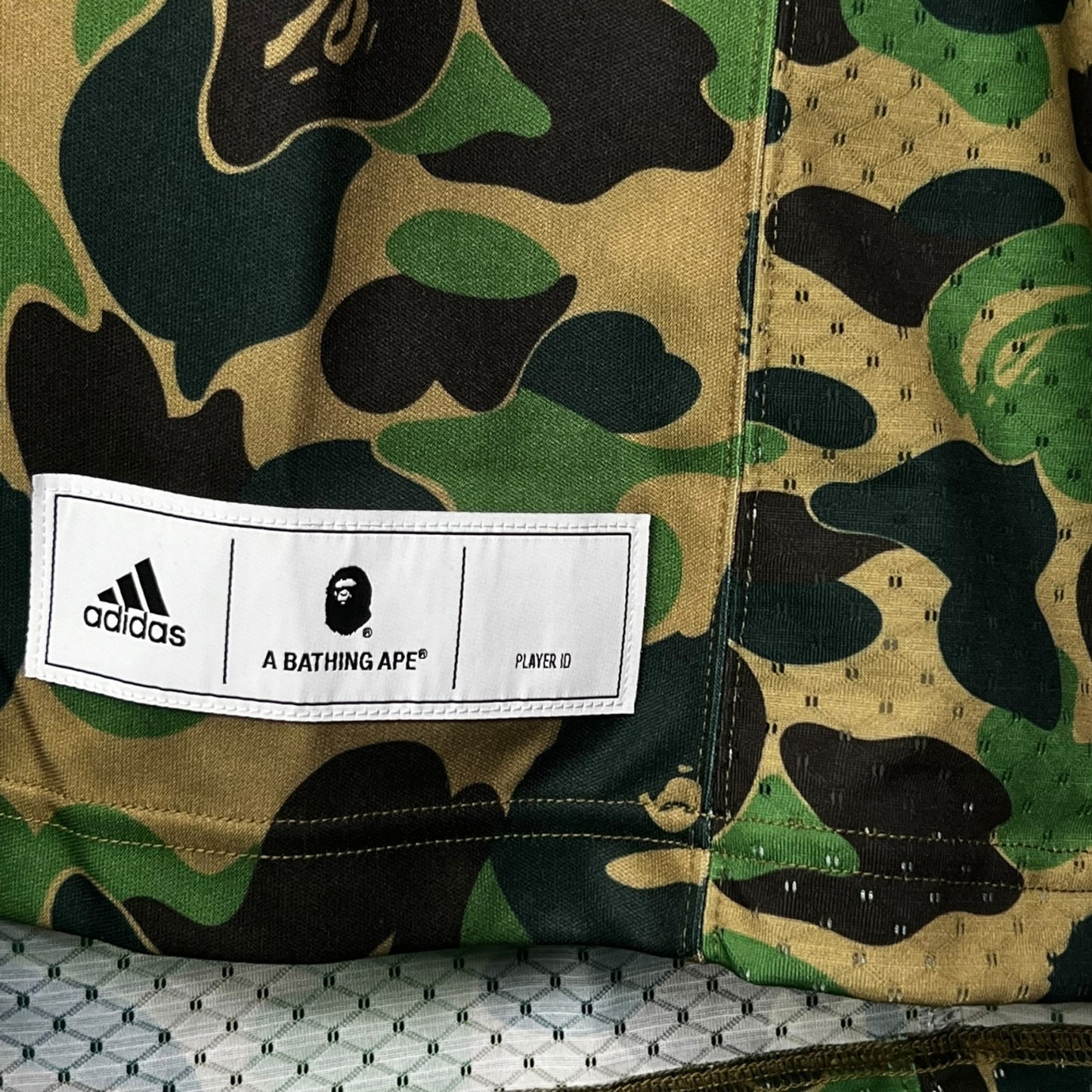 BAPE A Bathing Ape x Adidas Mens XL Camo Super Bowl Jersey Streetwear SS2019