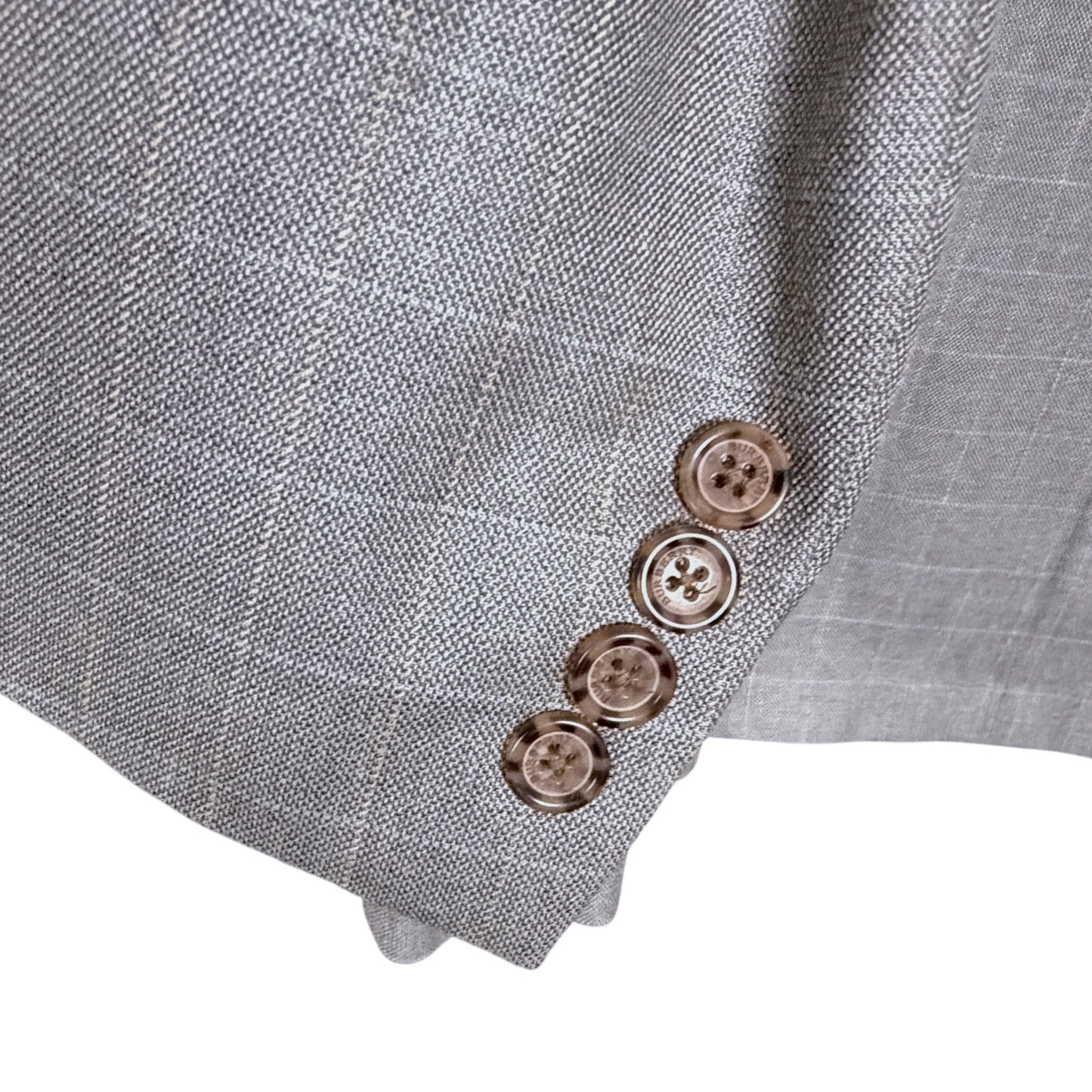 Burberry London Gray Blazer Plaid Silk Wool Men 42R Union Made USA Career Office
