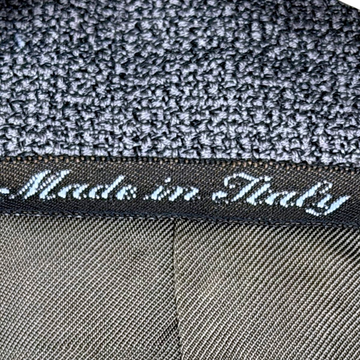 Vintage Canali Proposta Blazer Mens 46R Gray Wool Double Breasted Made in Italy