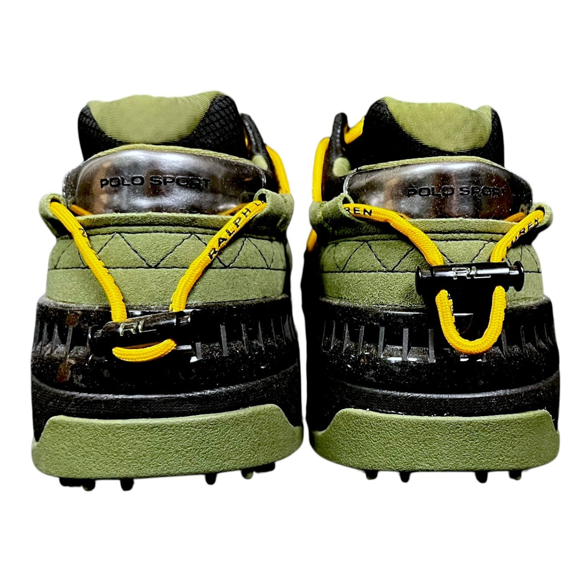 Polo Sport Ralph Lauren PS200 Suede Mesh Green Black Sneakers Men's 11.5 NWOT