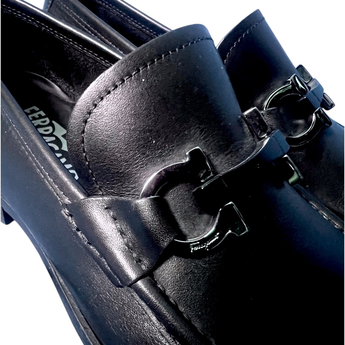 Salvatore Ferragamo Classic Black Bit Strap Loafers - $750 Retail