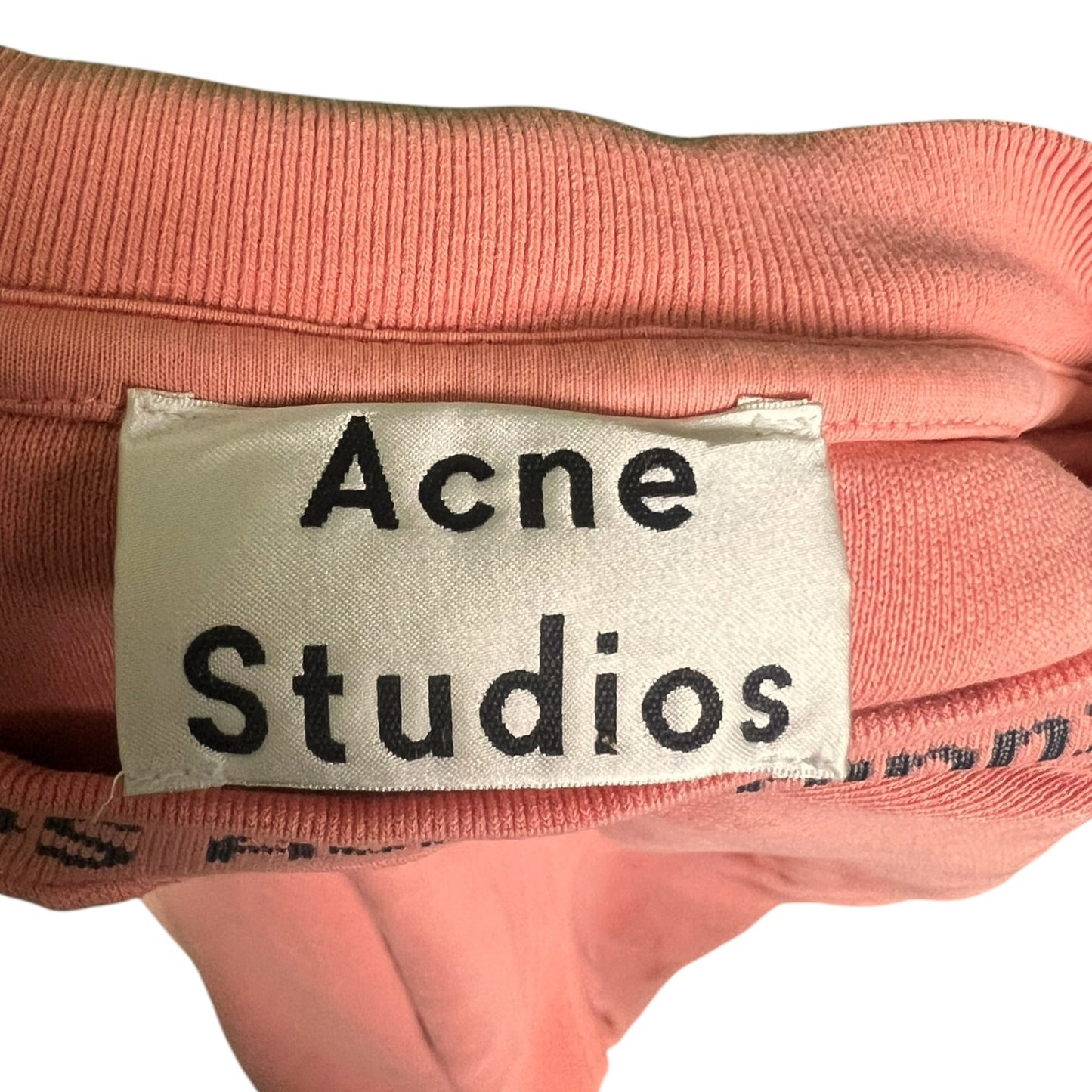 Acne Studios Yana AS Men's XS Ribbed Salmon Russion Dressing Cotton Sweatshirt
