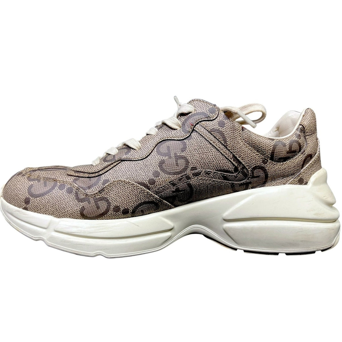 Gucci Jumbo GG Monogram Rhyton Men’s Sneakers US Size 8 Streetwear Luxury Box