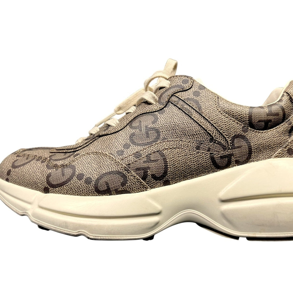 Gucci Jumbo GG Monogram Rhyton Men’s Sneakers US Size 8 Streetwear Luxury Box