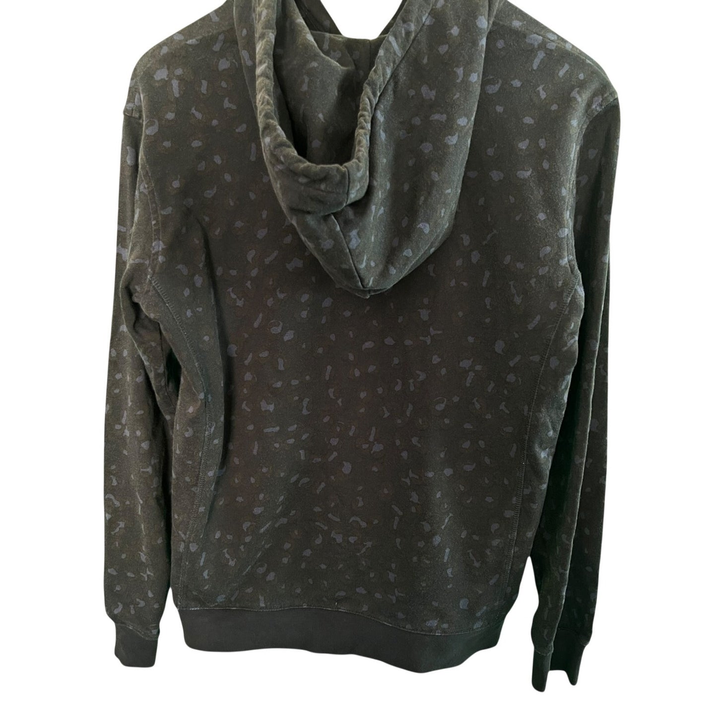 A.P.C. APC Men's XS Leopard Print Navy Blue Hoodie Sweatshirt $199 Retail Luxury