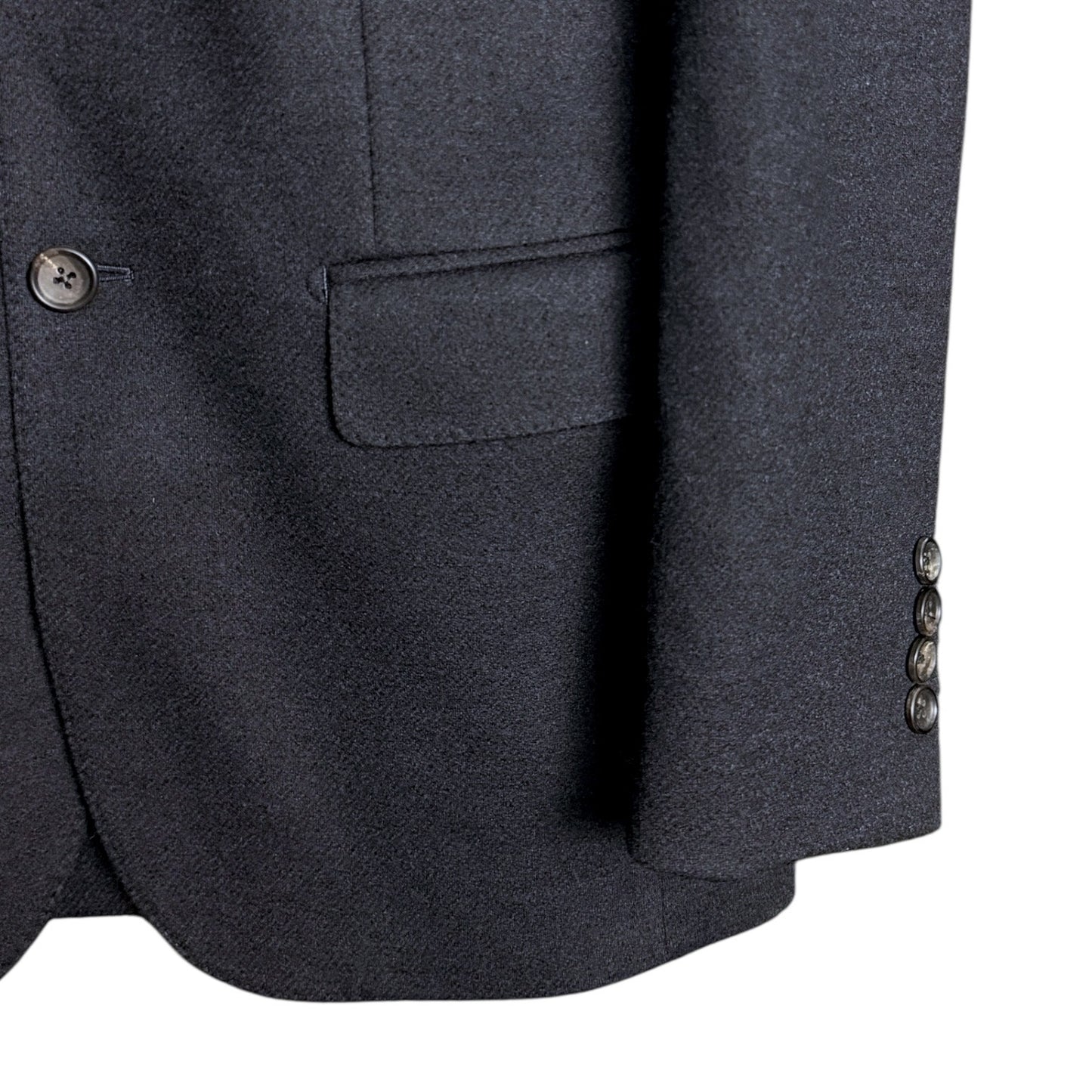 Paul Stuart Wool Cashmere Flannel Blue Sport Coat Blazer Size 44R $2,000 Retail