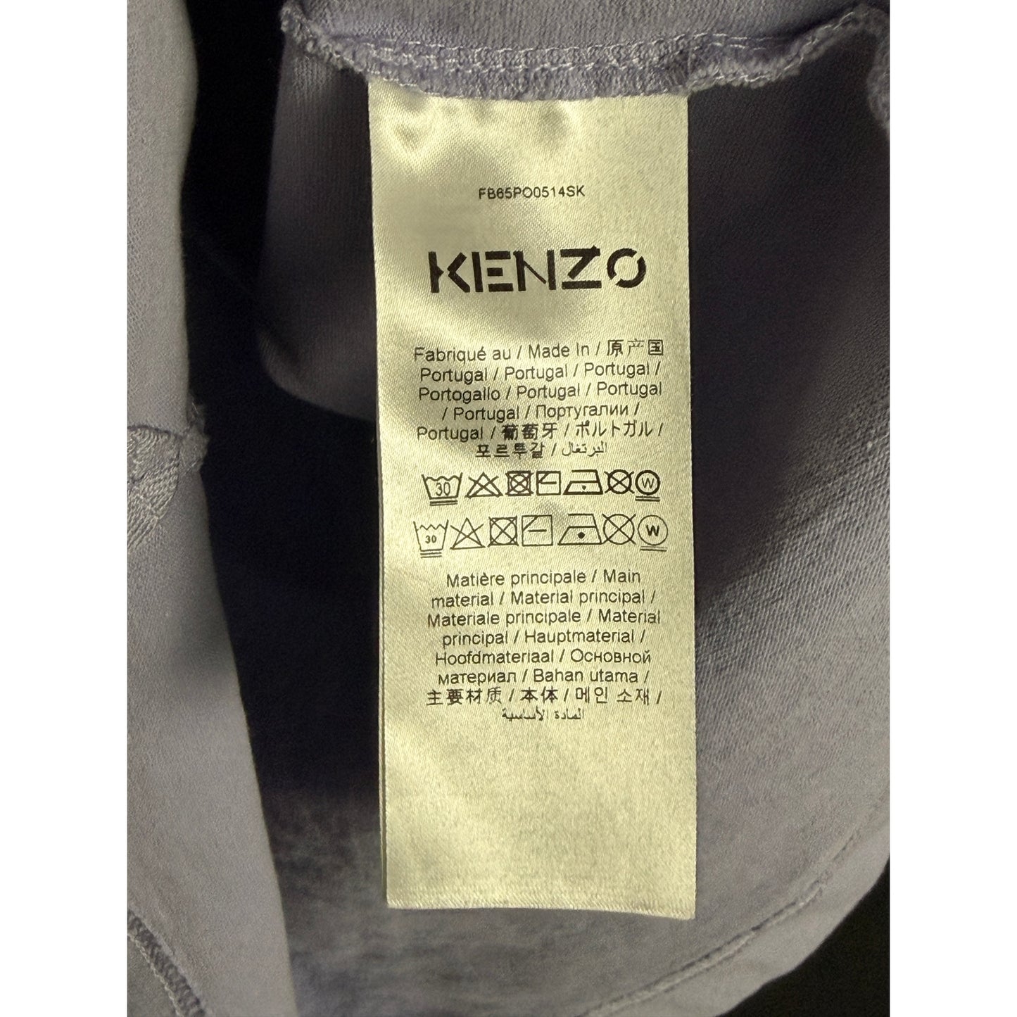 Kenzo Cross Logo Light Purple Men's Polo Shirt Preppy Going Out Size M